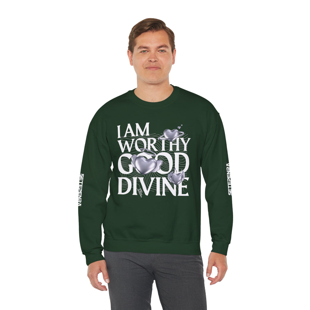 I AM WORTHY GOOD DIVINE Unisex Heavy Blend™ Crewneck Sweatshirt