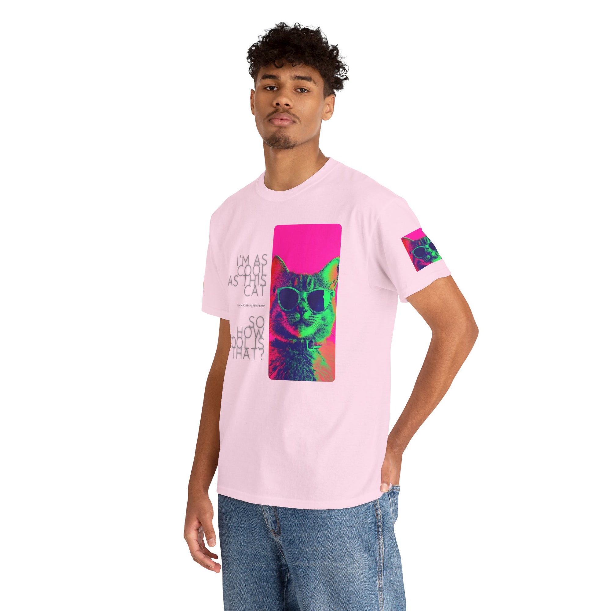 Cool Cat (Whiskers 1) Unisex Heavy Cotton Tee