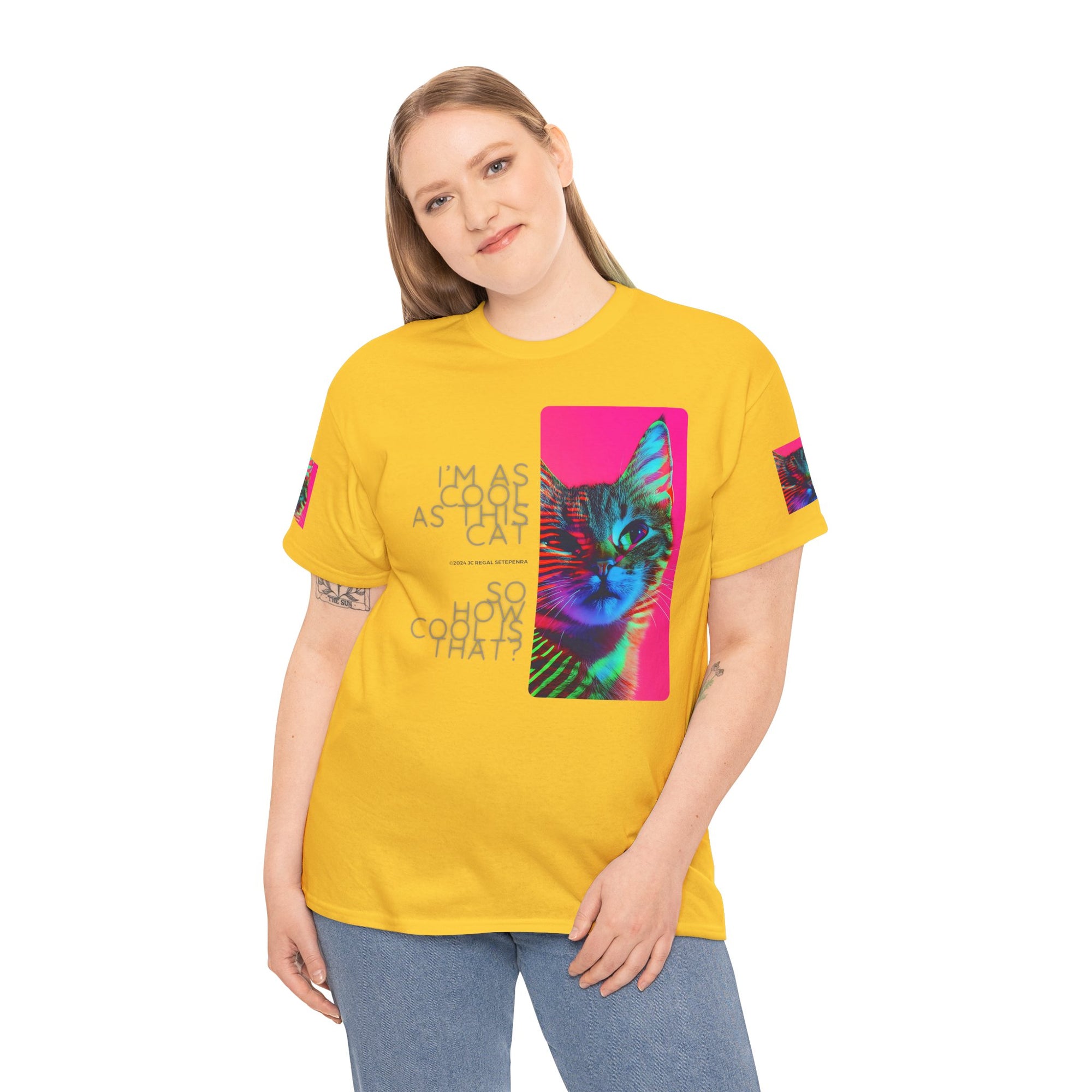 Cool Cat (Whiskers 2) Unisex Heavy Cotton Tee