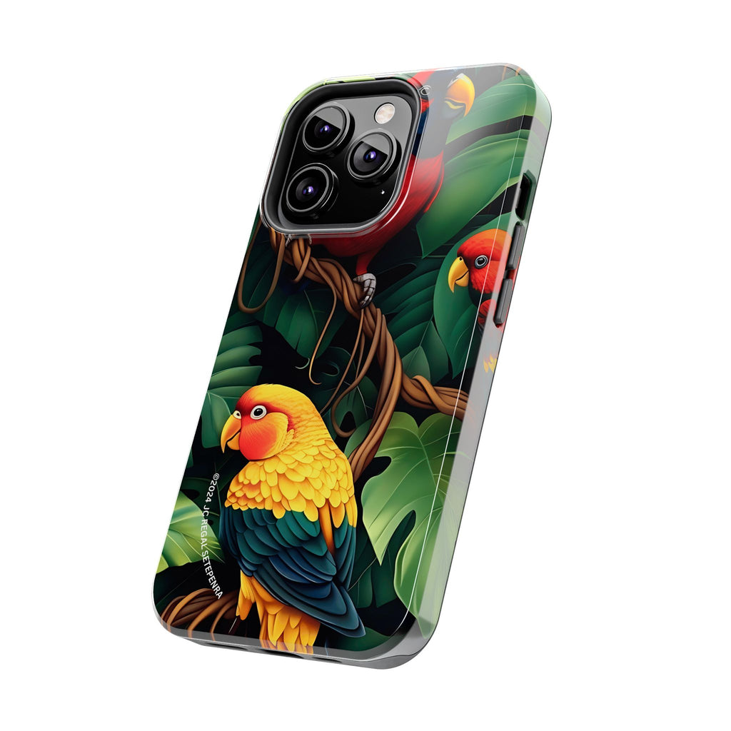 Tri-Parrot Tough Phone Case (For iPhone, Galaxy & More)