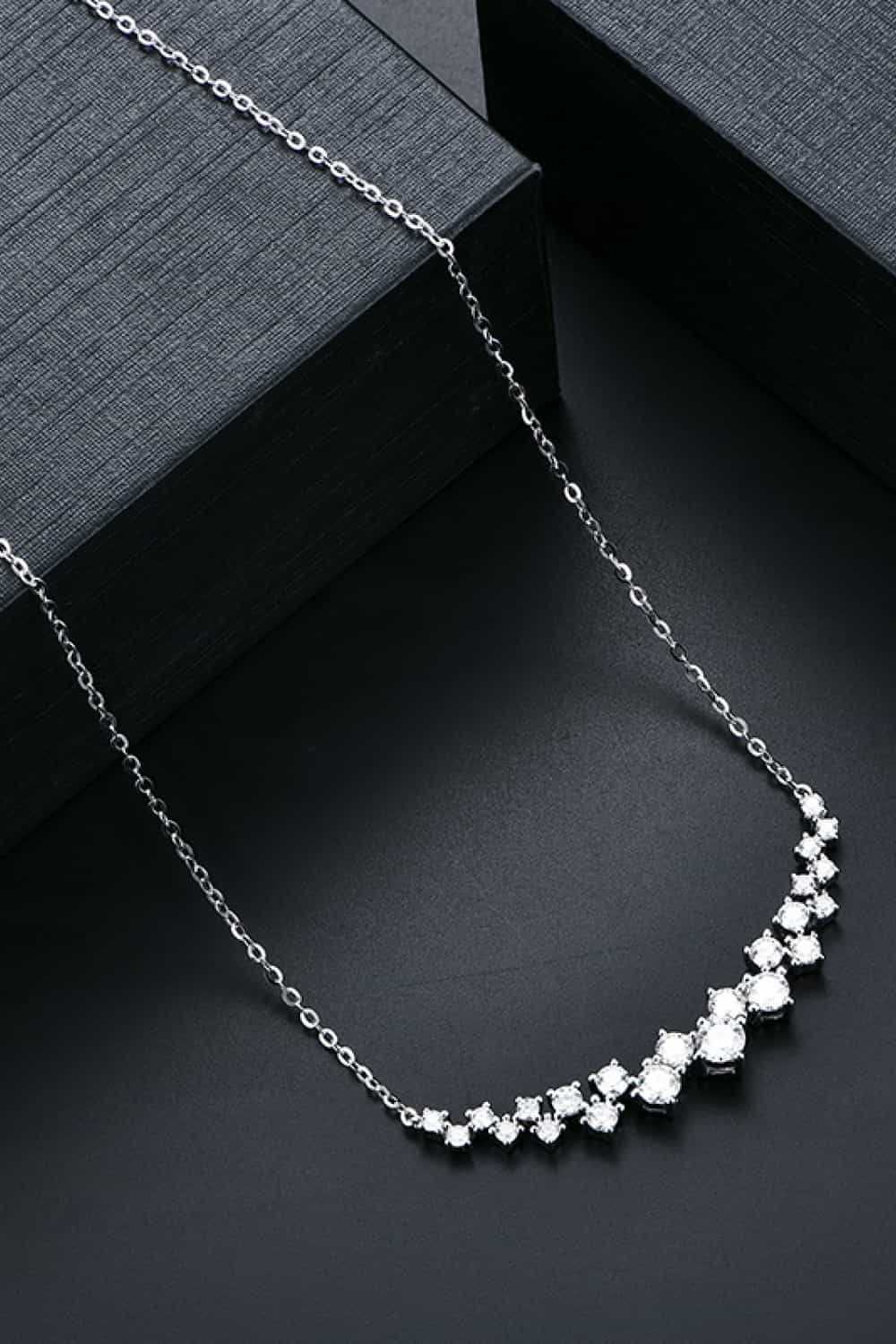 1.64 Carat Moissanite 925 Sterling Silver Necklace SETEPENRA .