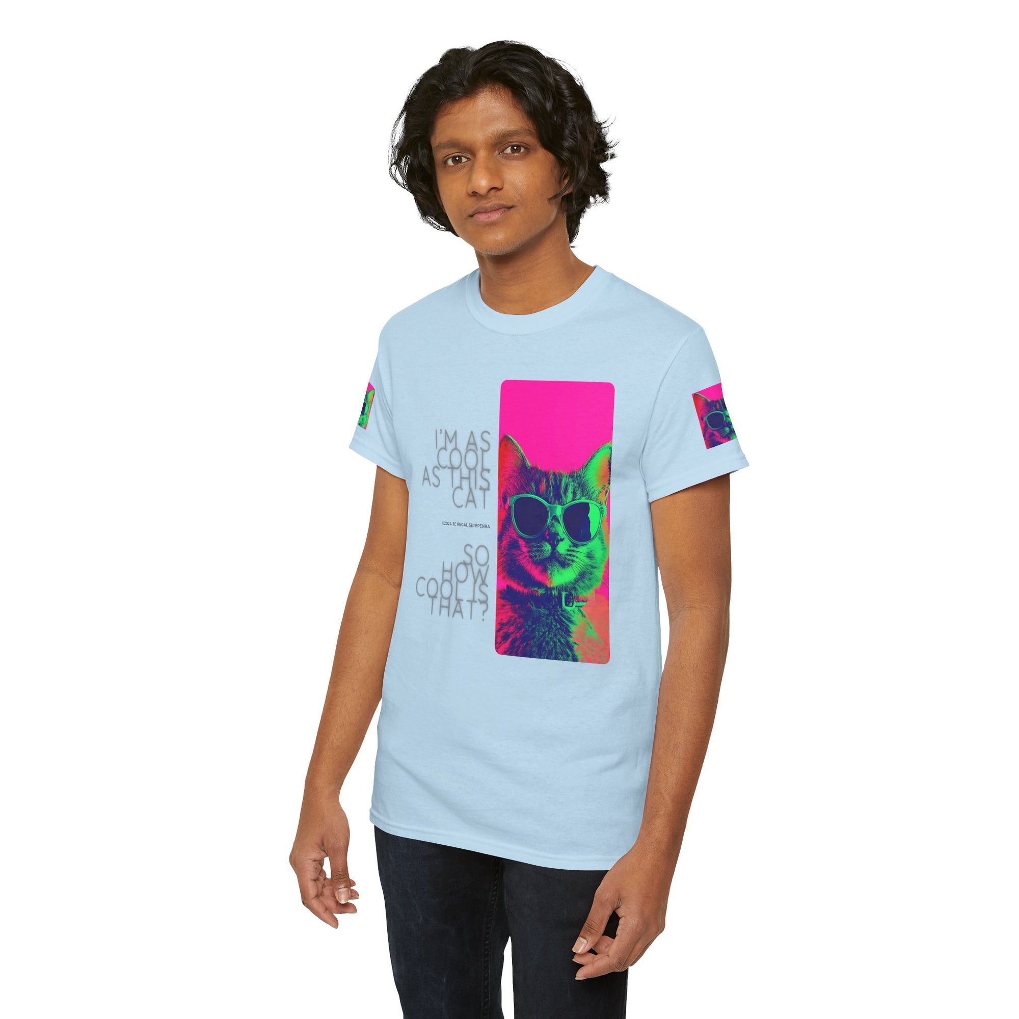 Cool Cat (Whiskers 1) Unisex Heavy Cotton Tee