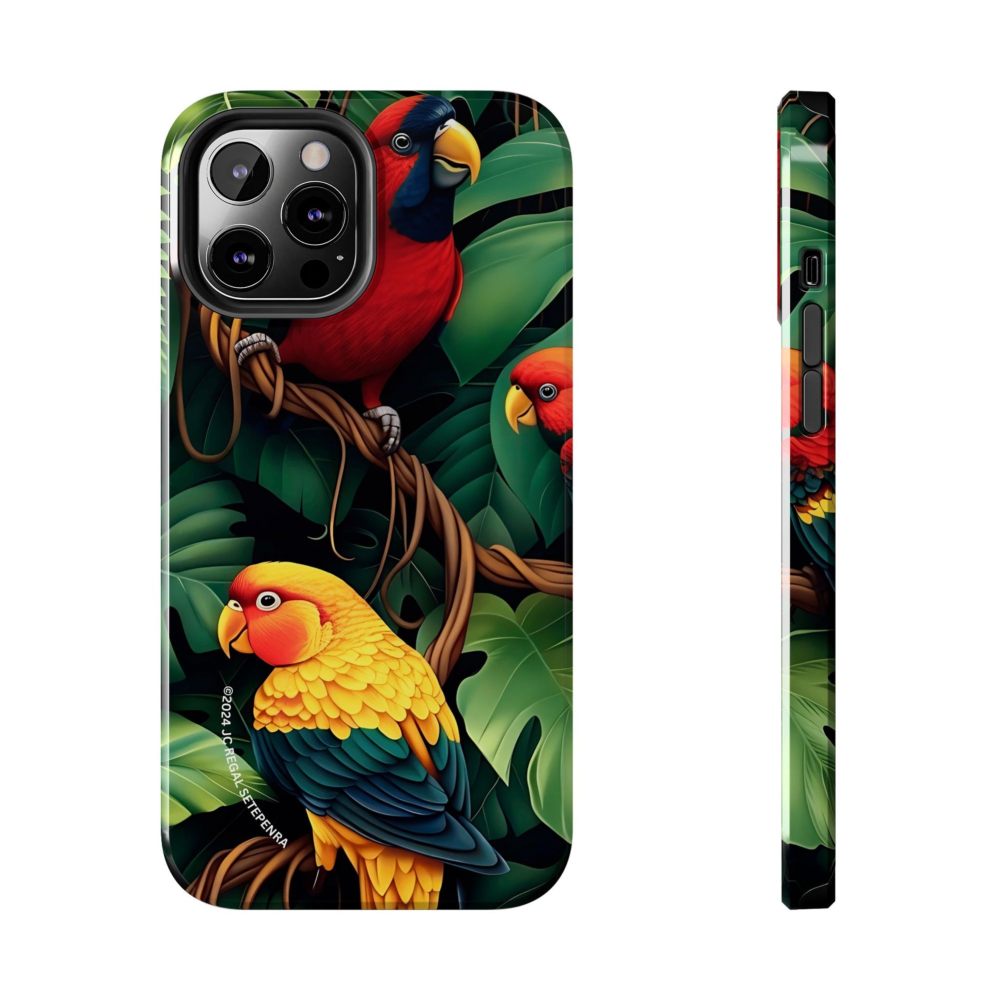Tri-Parrot Tough Phone Case (For iPhone, Galaxy &amp; More) SETEPENRA Phone Case.