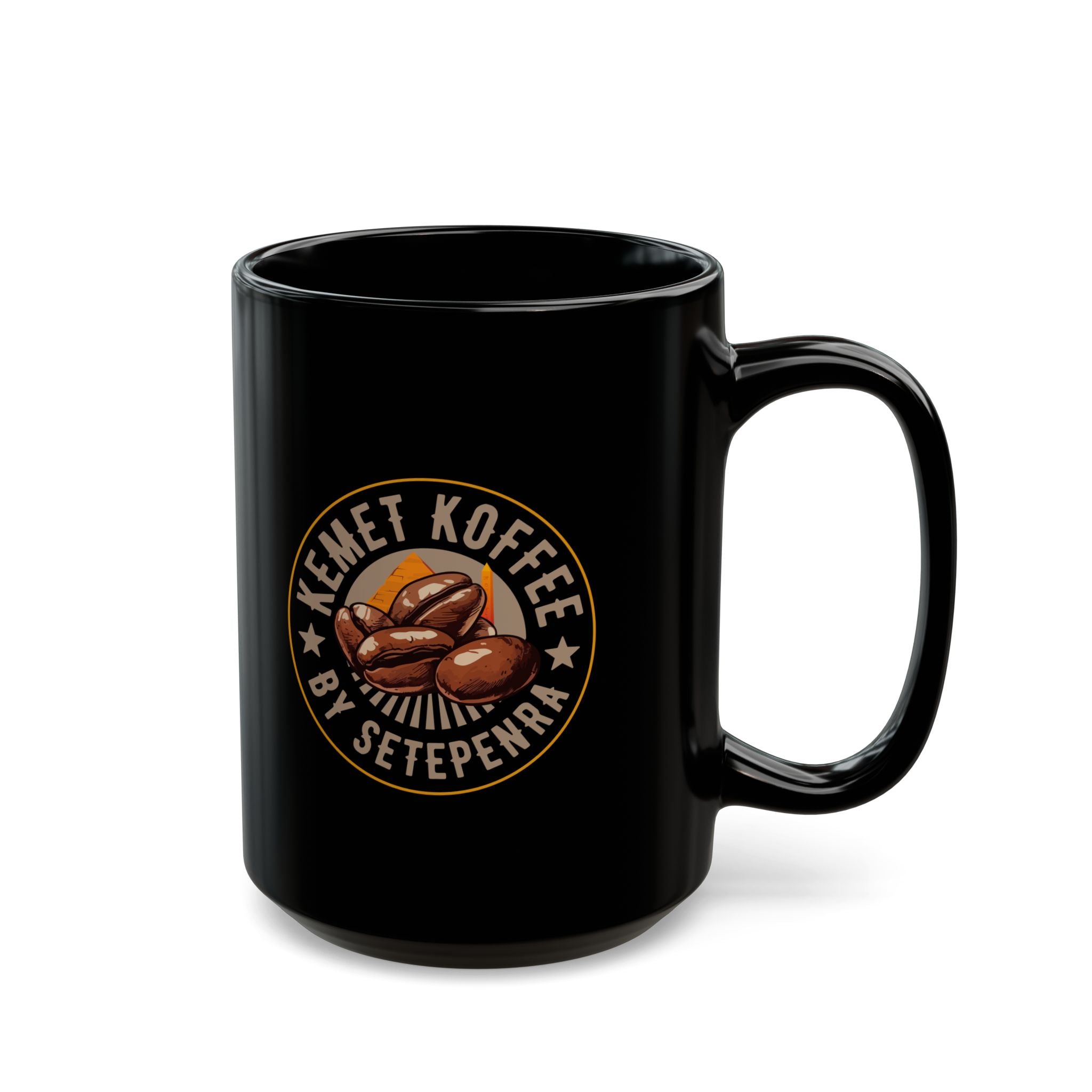 Kemet Koffee By Setepenra Black Mug (11oz, 15oz)