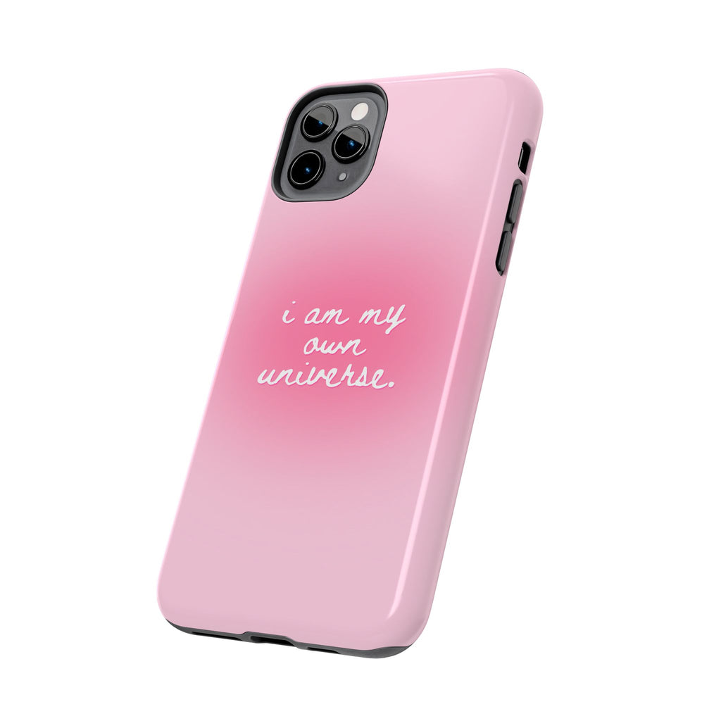 I Am My Own Universe — Pink Gradient Protective Cover Tough Phone Case