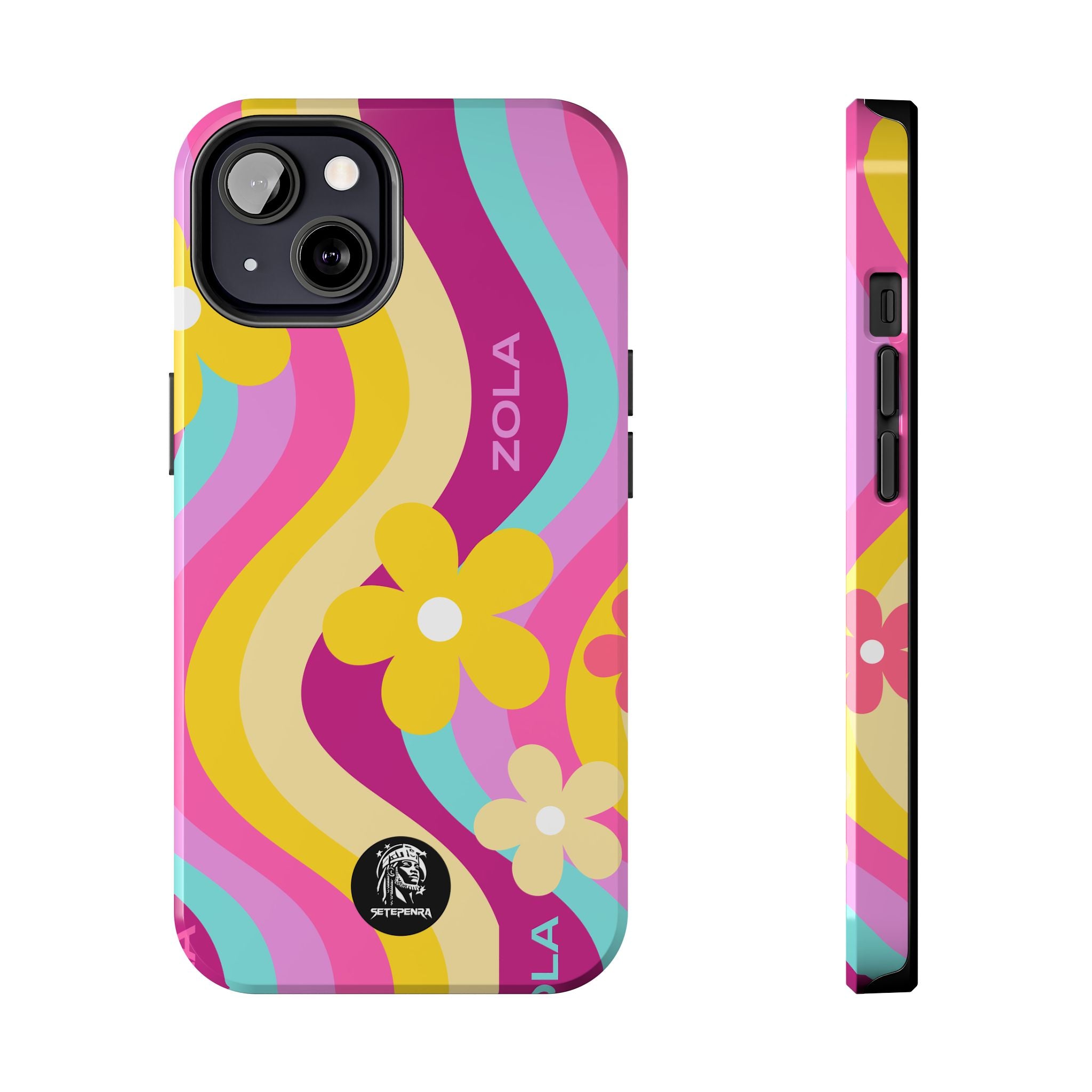 Zola Tough Phone Case (For iPhone, Galaxy & More) - Pink Wave SETEPENRA Phone Case.