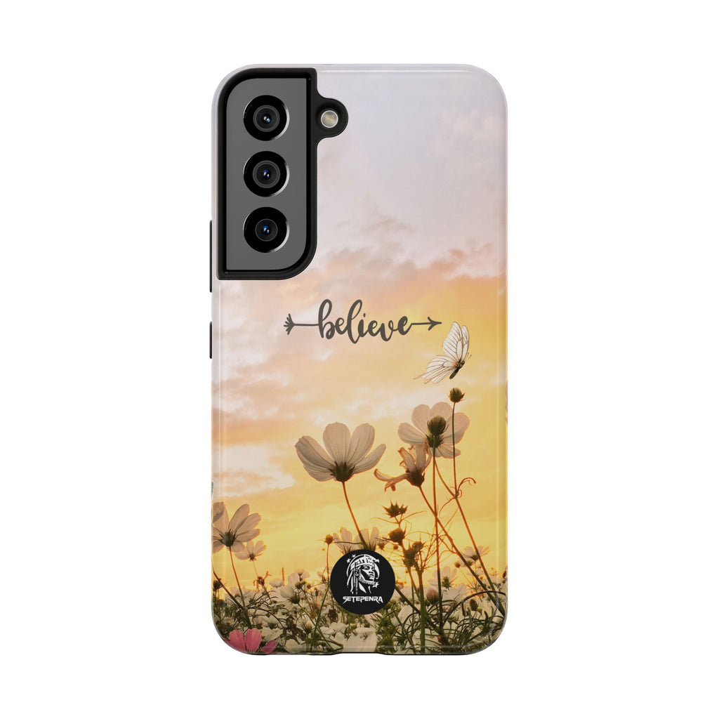 Believe Tough Phone Case (For iPhone, Galaxy & More) - Aesthetic Flower