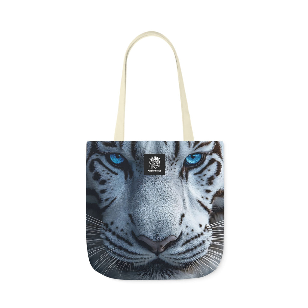 Primal Power Canvas Tote Bag, 5-Color Straps - White Tiger (1st Edition) SETEPENRA Accessories.