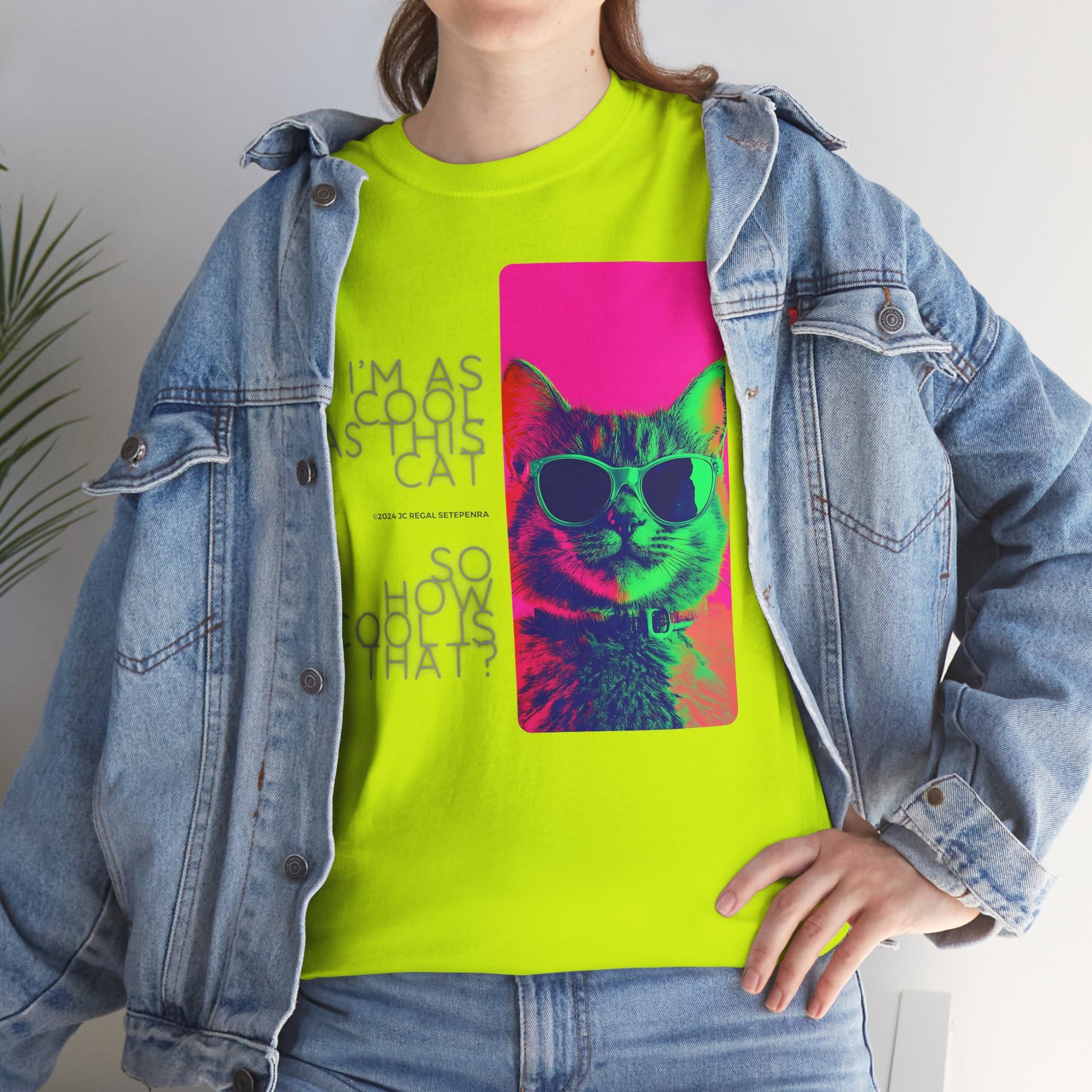 Cool Cat (Whiskers 1) Unisex Heavy Cotton Tee