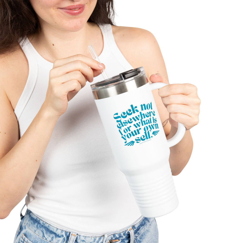Seek Not Elsewhere Insulated Travel Mug, 40oz SETEPENRA Mug.