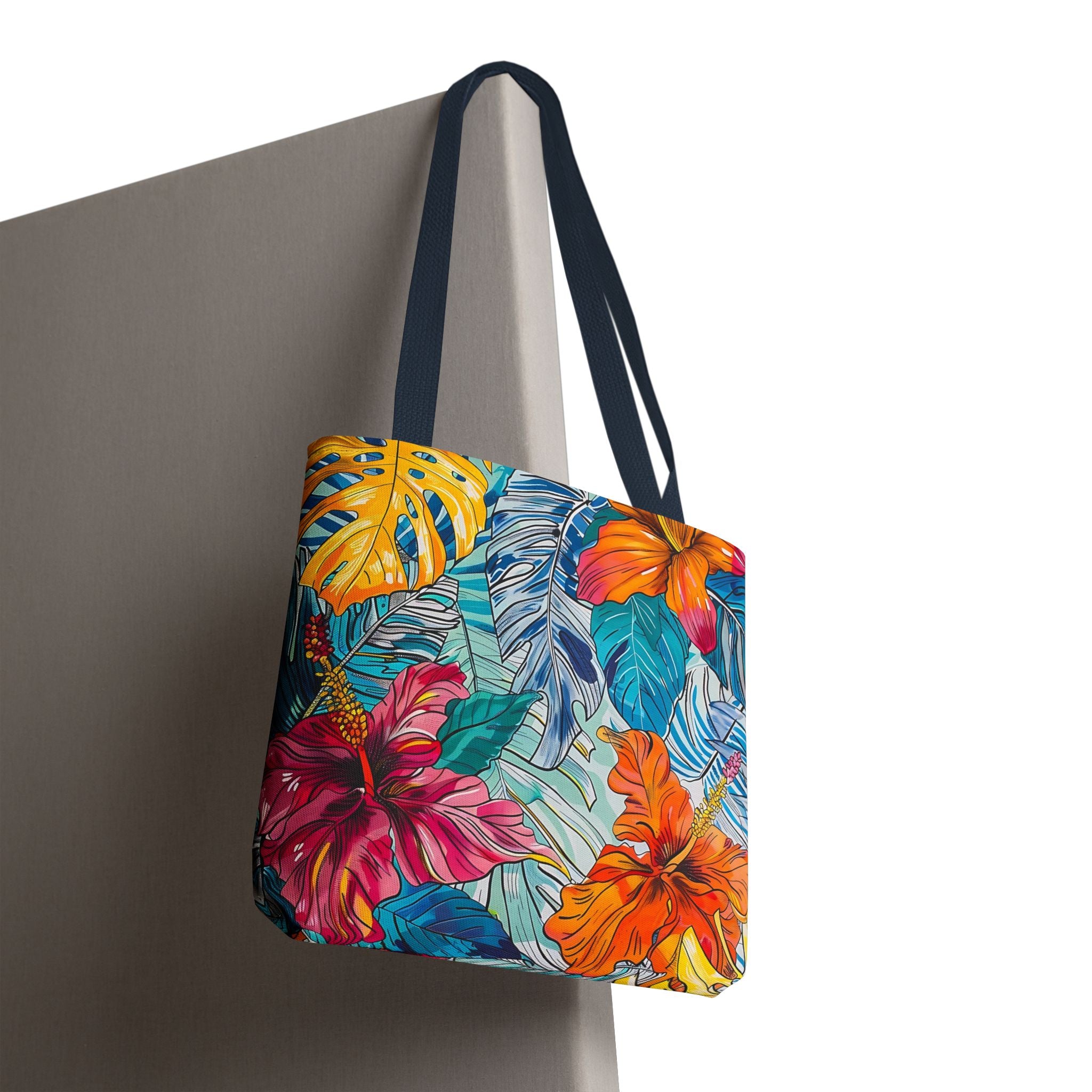 Monstera Hibiscus Tote Bag
