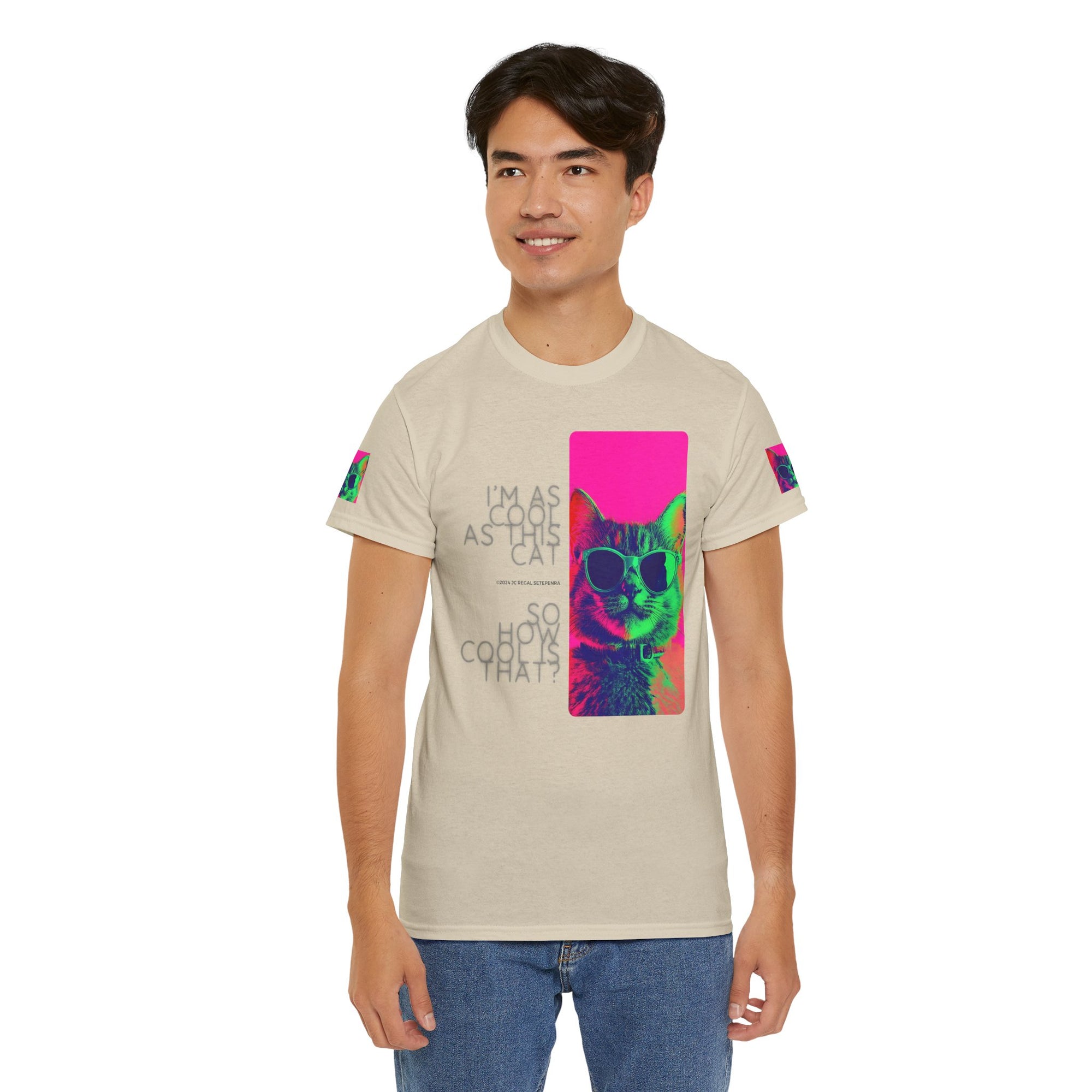 Cool Cat (Whiskers 1) Unisex Heavy Cotton Tee