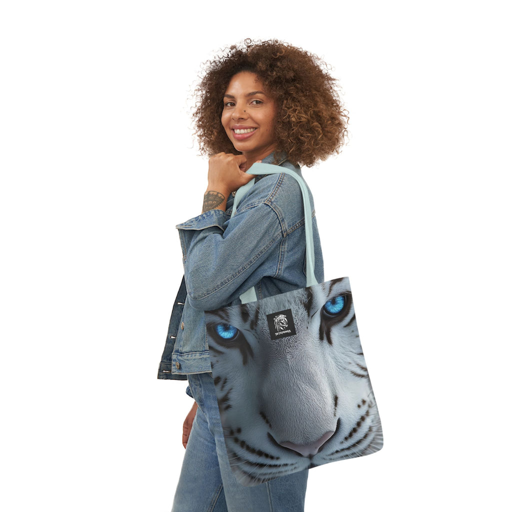 Primal Power Canvas Tote Bag, 5-Color Straps - White Tiger (2nd Edition)