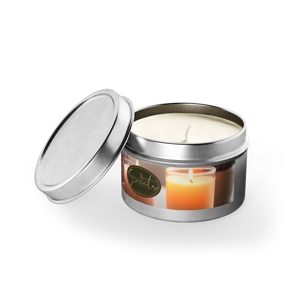 Scintillating Scents by SETEPENRA Tin Candles - Gold, Silver, Black (4oz, 8oz)