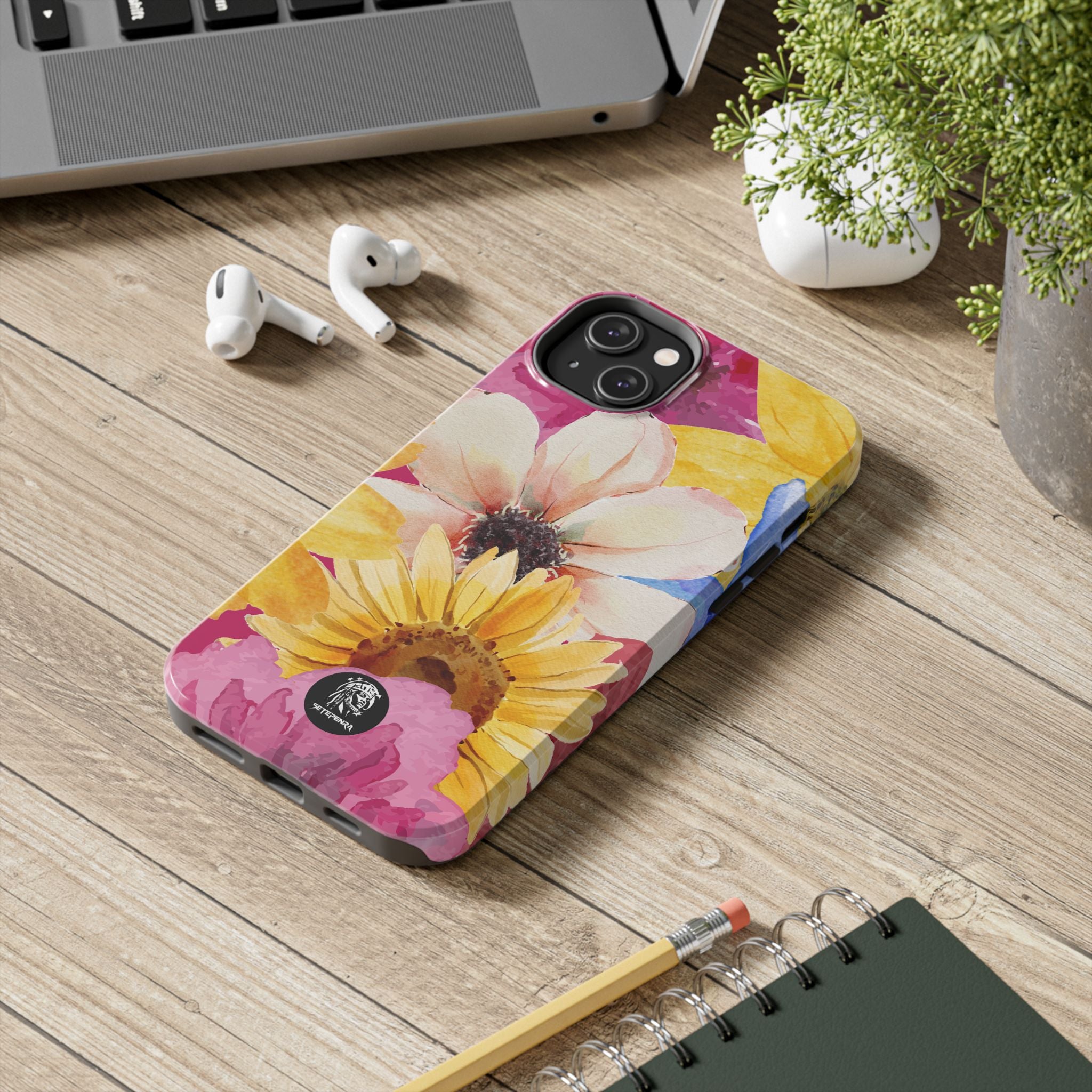 Watercolor Flowers Tough Phone Case (For iPhone, Galaxy & More)