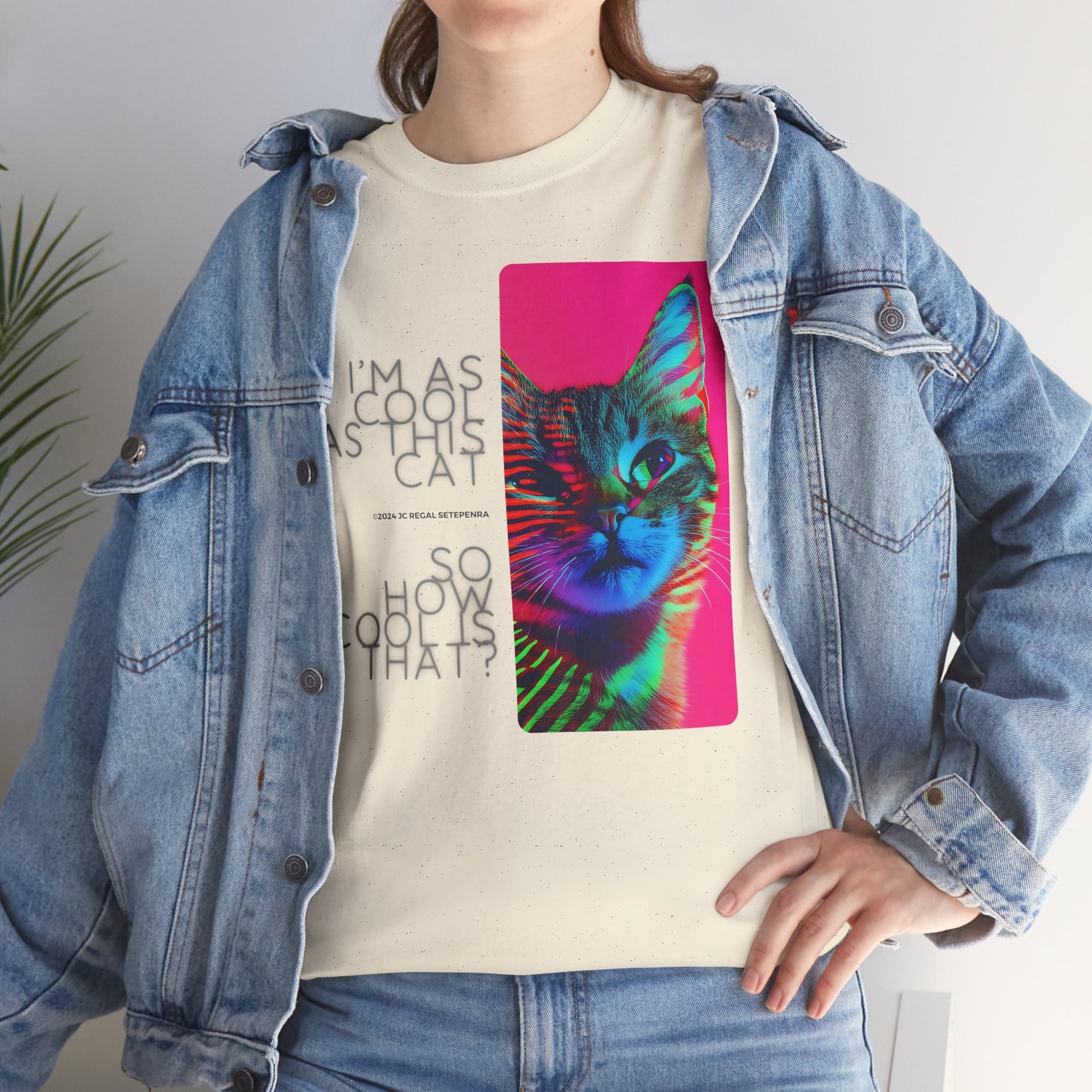 Cool Cat (Whiskers 2) Unisex Heavy Cotton Tee