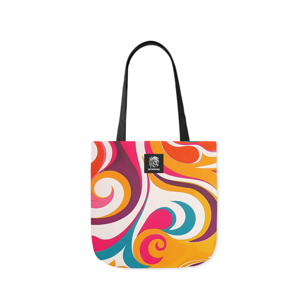 Golden Kandi Swirl  Canvas Tote Bag, 5-Color Straps SETEPENRA Accessories.