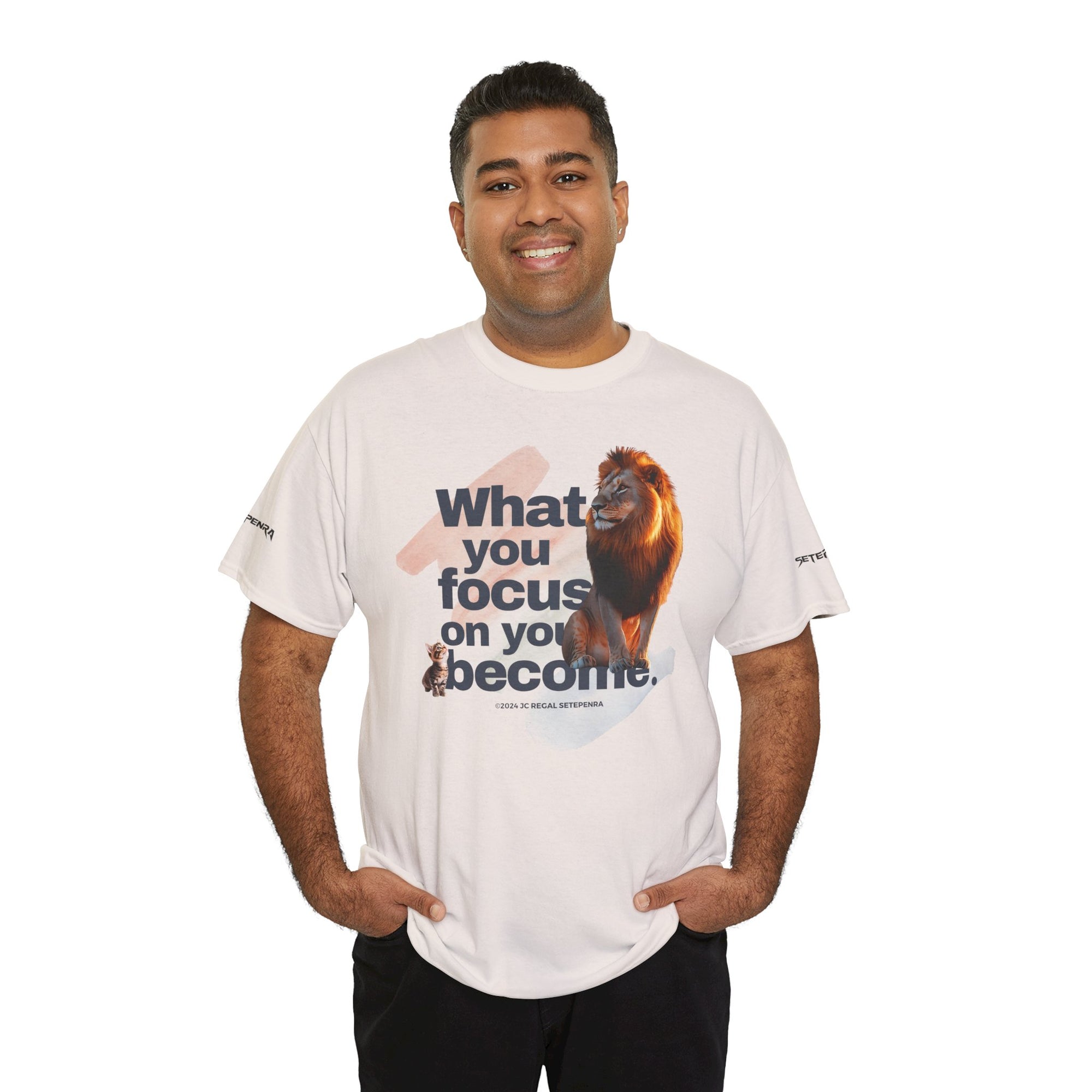 What You Focus On You Become Unisex Heavy Cotton Tee