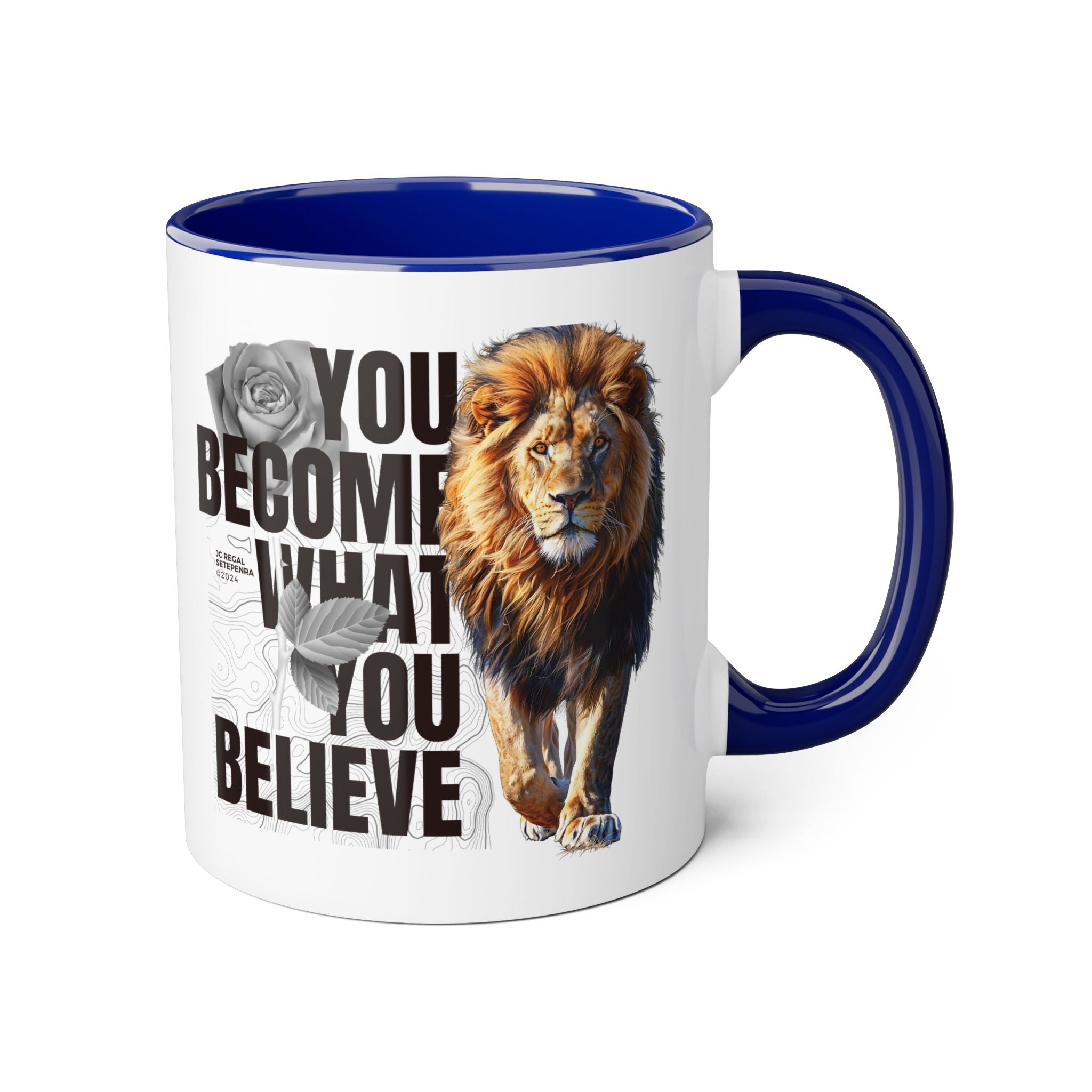 You Become What You Believe Accent Mug, 11oz (Various Colors)
