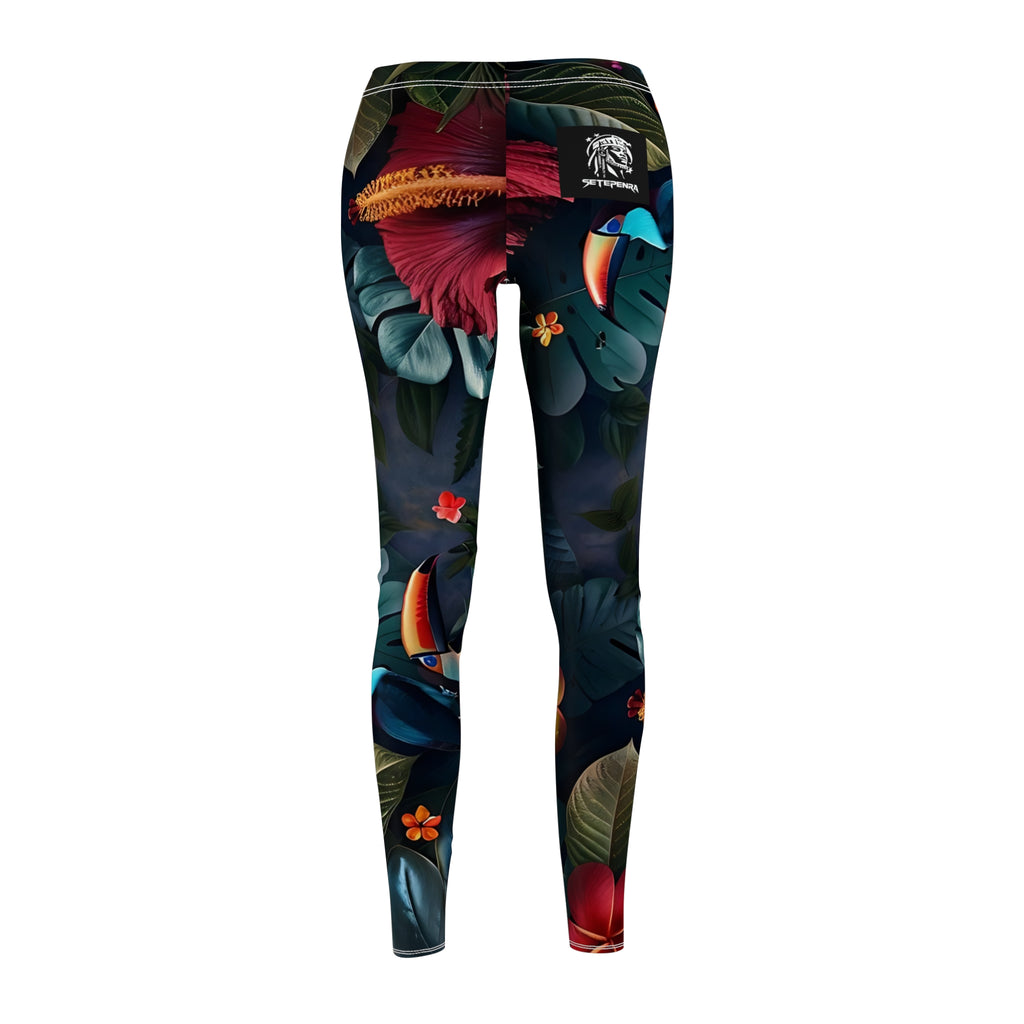 Tropican Retreat (Scene 1) Women's Cut & Sew Casual Leggings SETEPENRA All Over Prints.