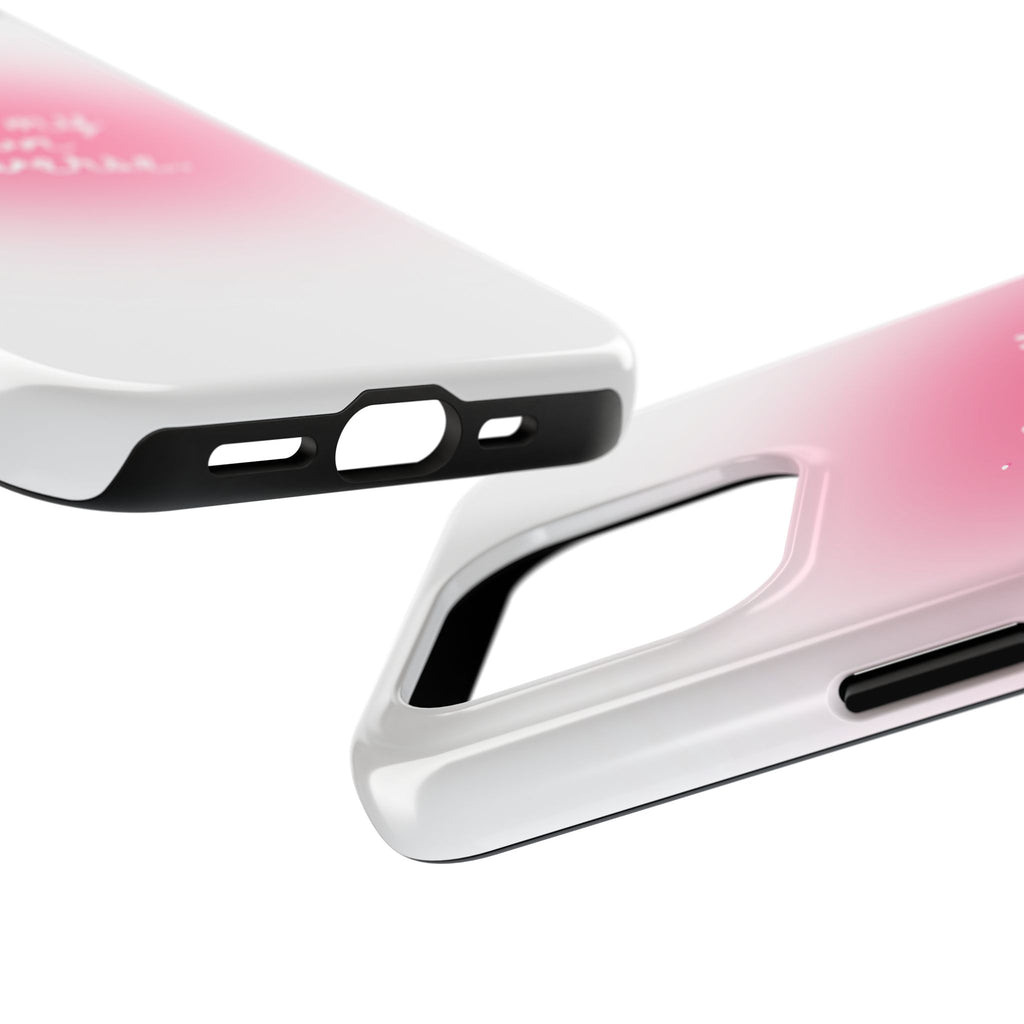 I Am My Own Universe — Pink On White Protective Cover Tough Phone Case
