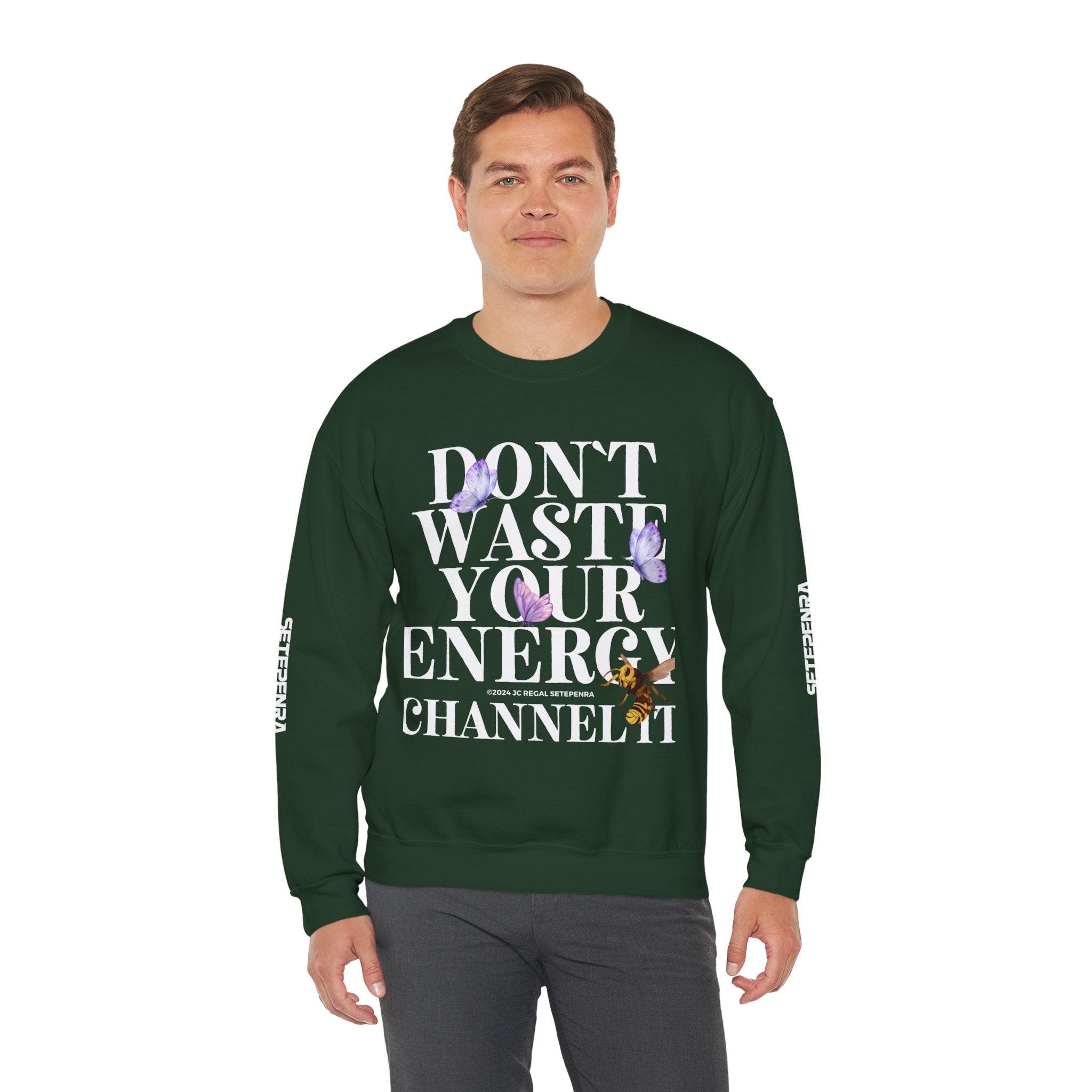 Channel It Unisex Heavy Blend™ Crewneck Sweatshirt (White Print)