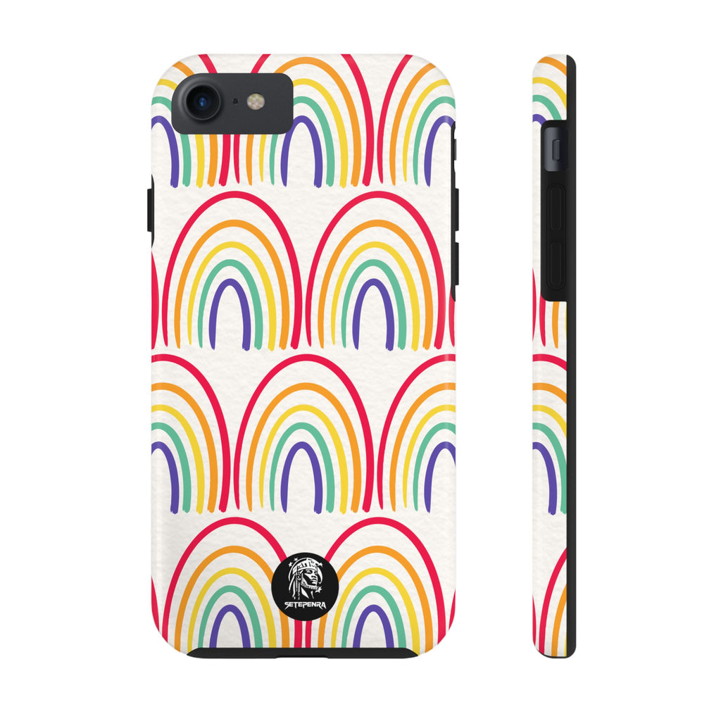 Retro Rainbow Tough Phone Case (For iPhone, Galaxy & More) SETEPENRA Phone Case.
