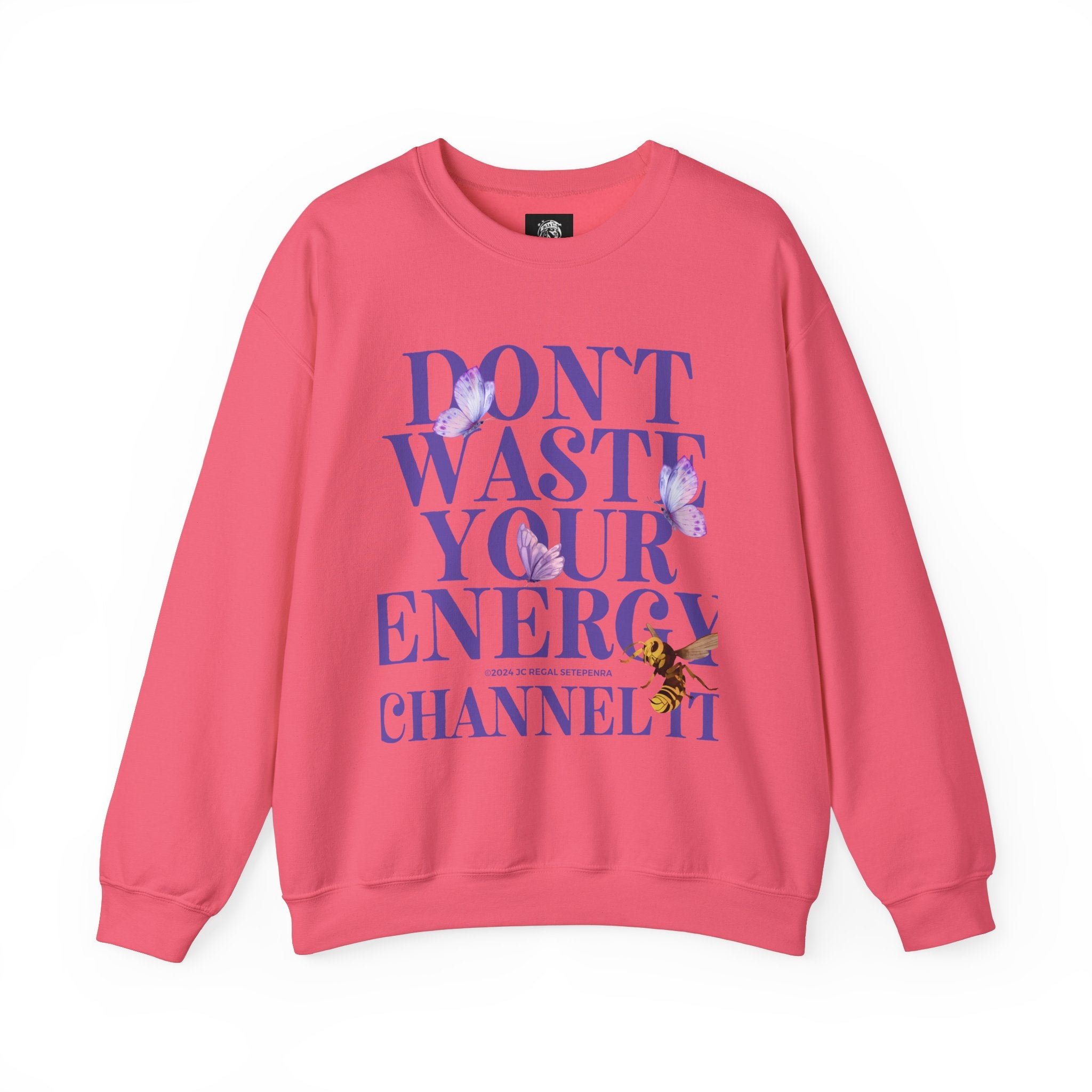 Channel It Unisex Heavy Blend™ Crewneck Sweatshirt (Purple Print) SETEPENRA Sweatshirt.