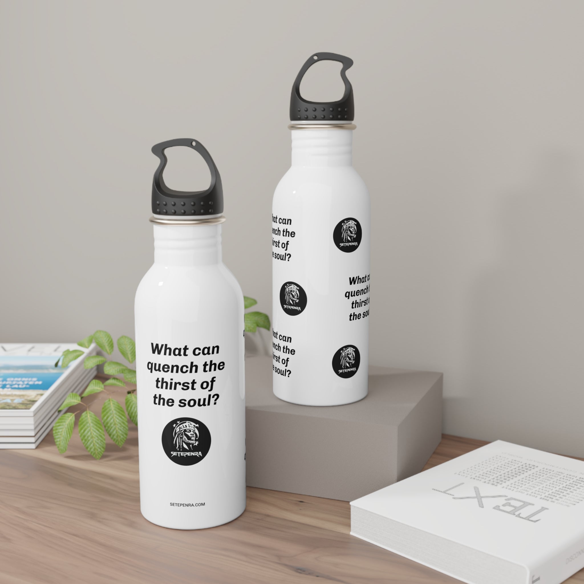 SETEPENRA Thirst Of The Soul Stainless Steel Water Bottle (White) SETEPENRA Mug.