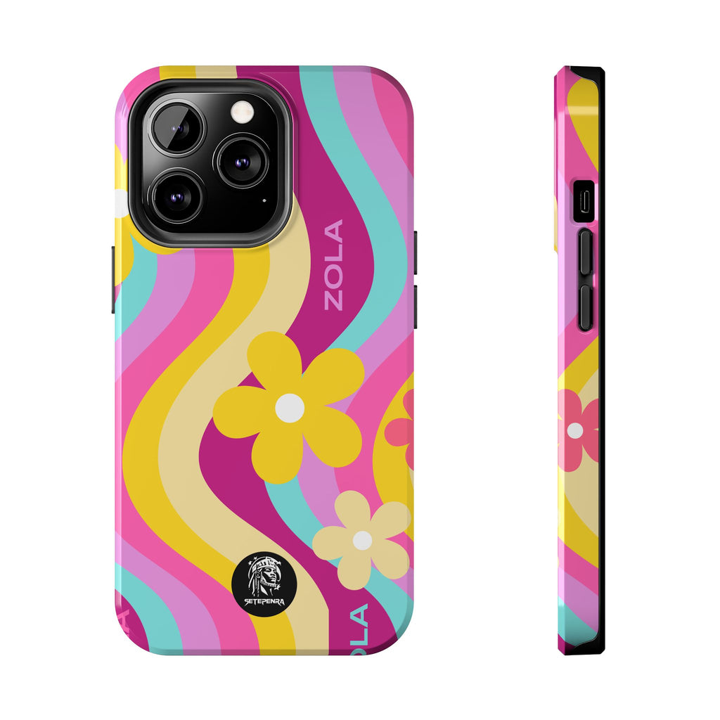 Zola Tough Phone Case (For iPhone, Galaxy & More) - Pink Wave SETEPENRA Phone Case.