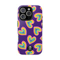 Rainbow Heart Tough Phone Case (For iPhone, Galaxy & More) - Purple