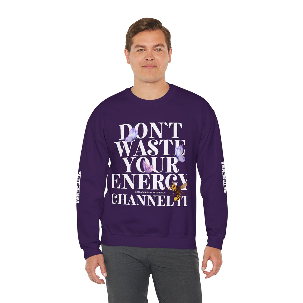 Channel It Unisex Heavy Blend™ Crewneck Sweatshirt (White Print)