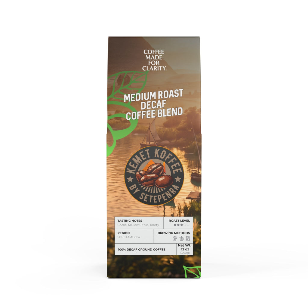 Kemet Koffee By Setepenra Medium Roast Decaf Coffee Blend