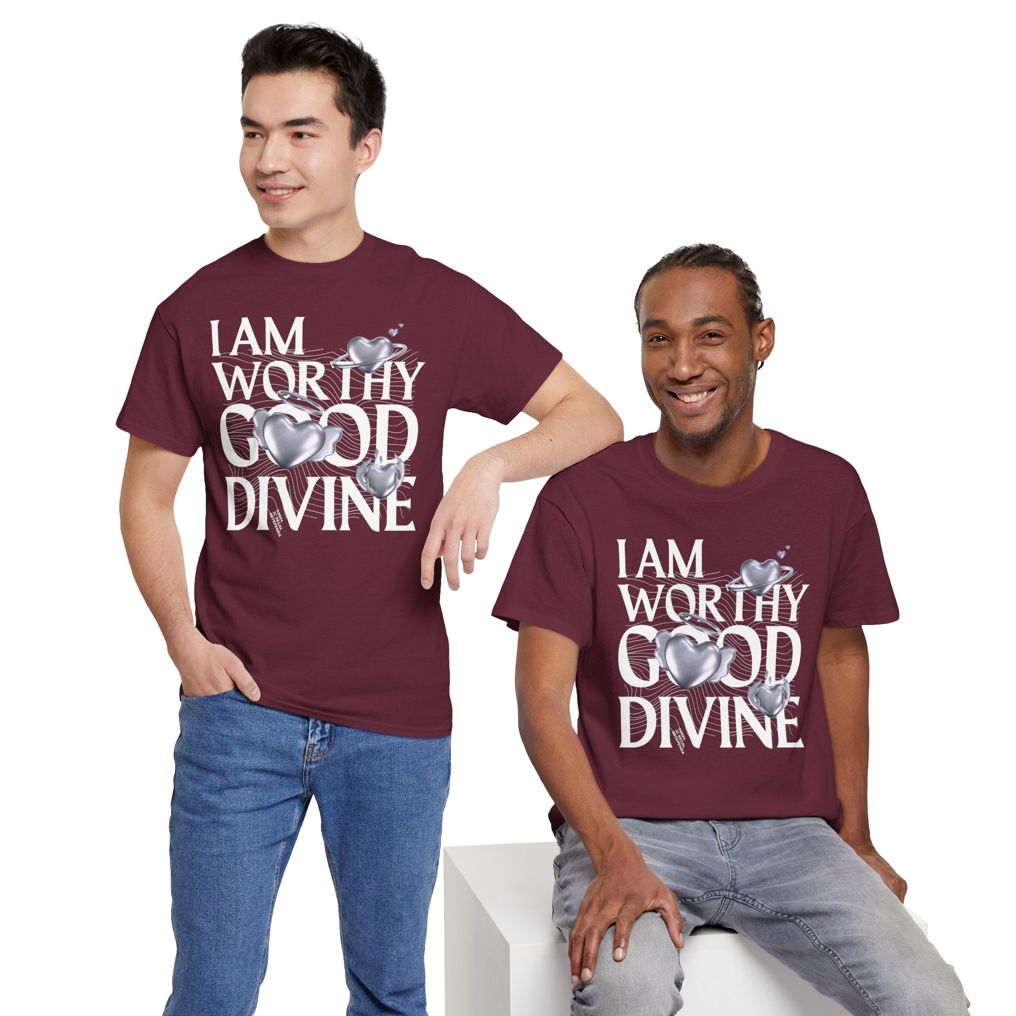 I AM WORTHY GOOD DIVINE Unisex Heavy Cotton Tee