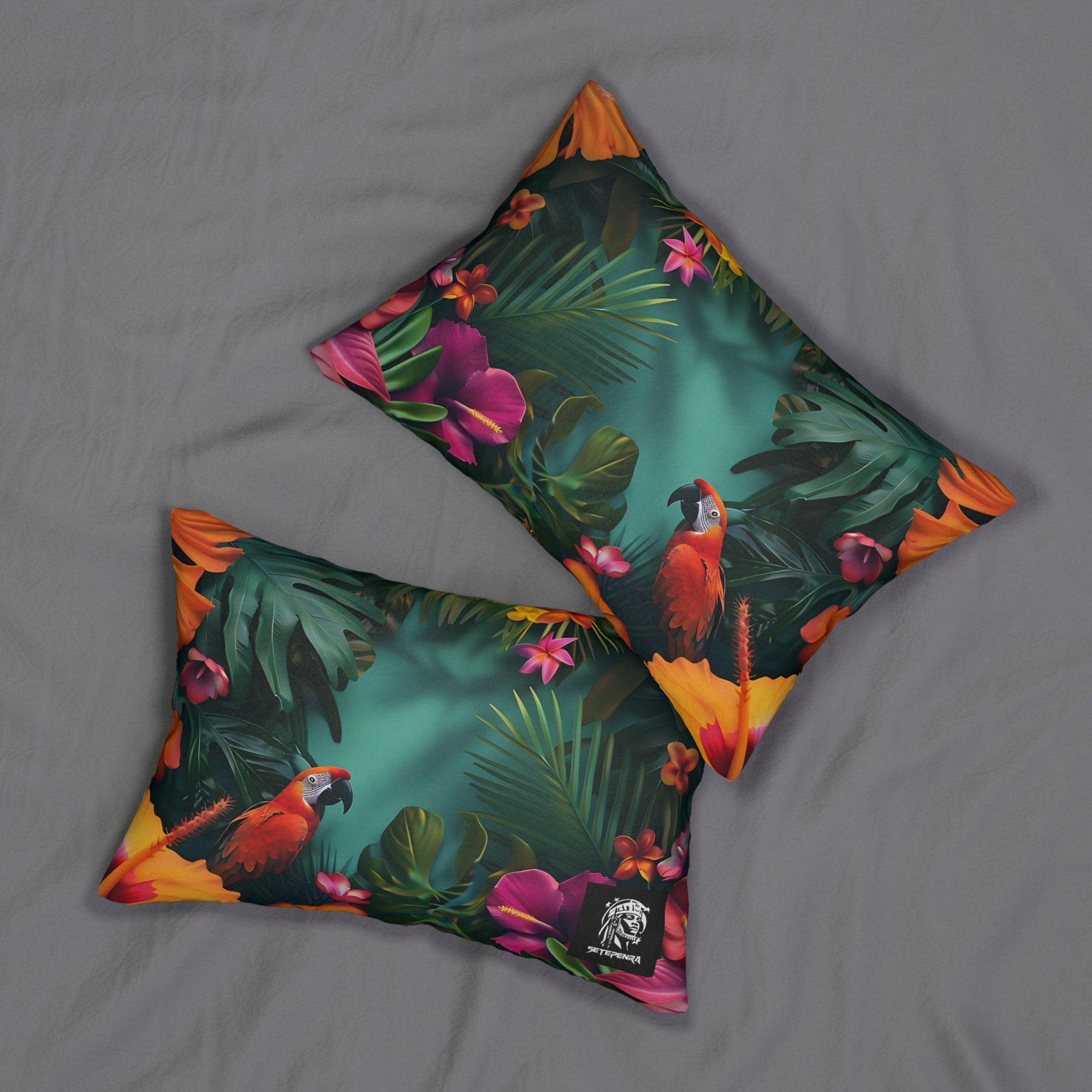 Tropican Retreat (Scene 2) Spun Polyester Lumbar Pillow SETEPENRA Home Decor.