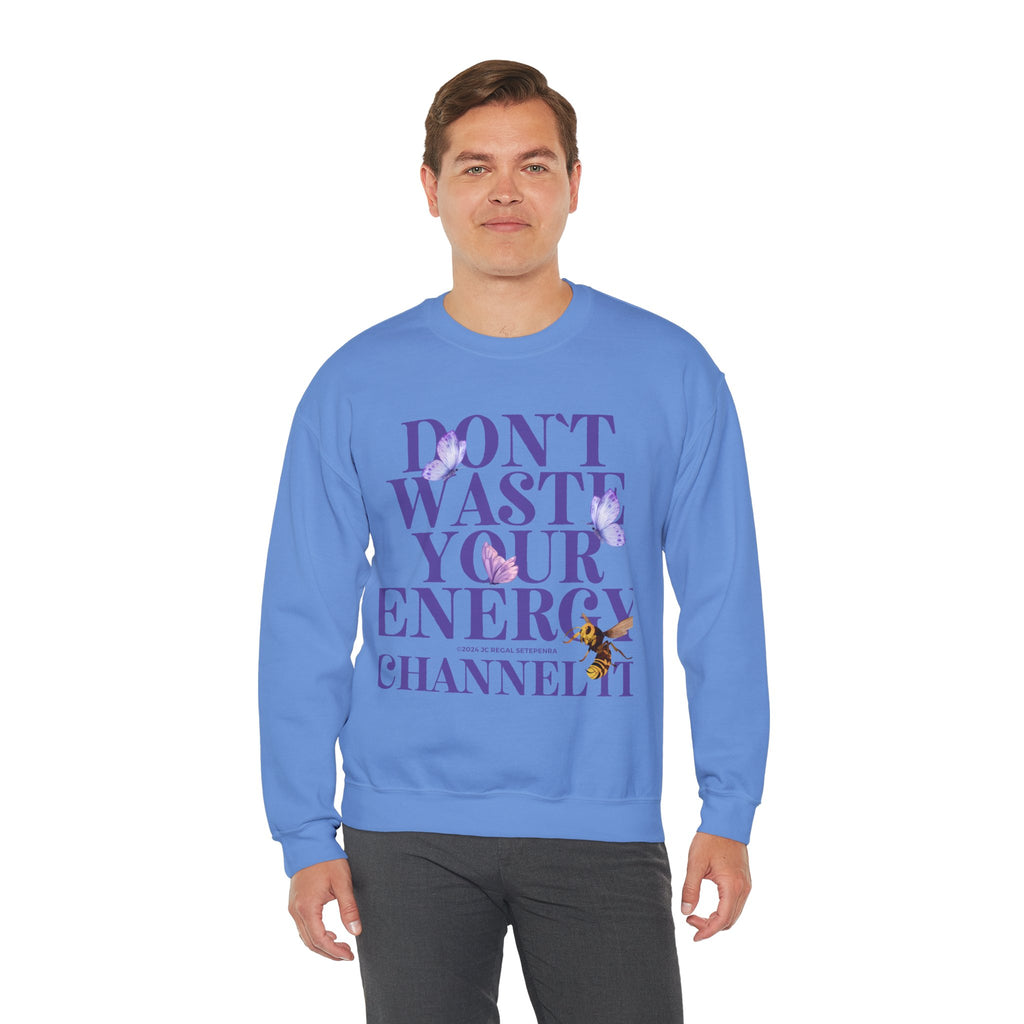 Channel It Unisex Heavy Blend™ Crewneck Sweatshirt (Purple Print)