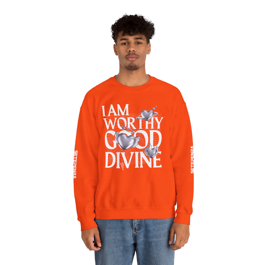 I AM WORTHY GOOD DIVINE Unisex Heavy Blend™ Crewneck Sweatshirt