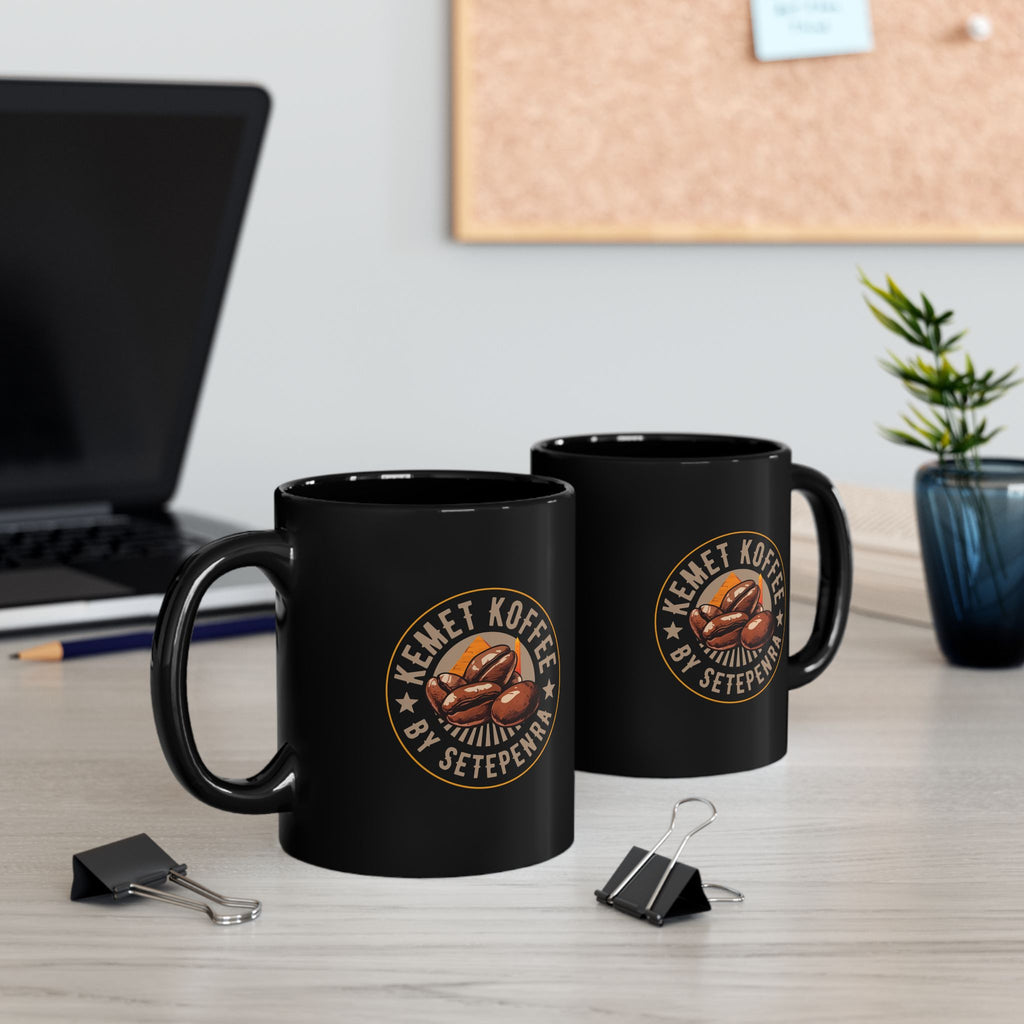 Kemet Koffee By Setepenra Black Mug (11oz, 15oz)