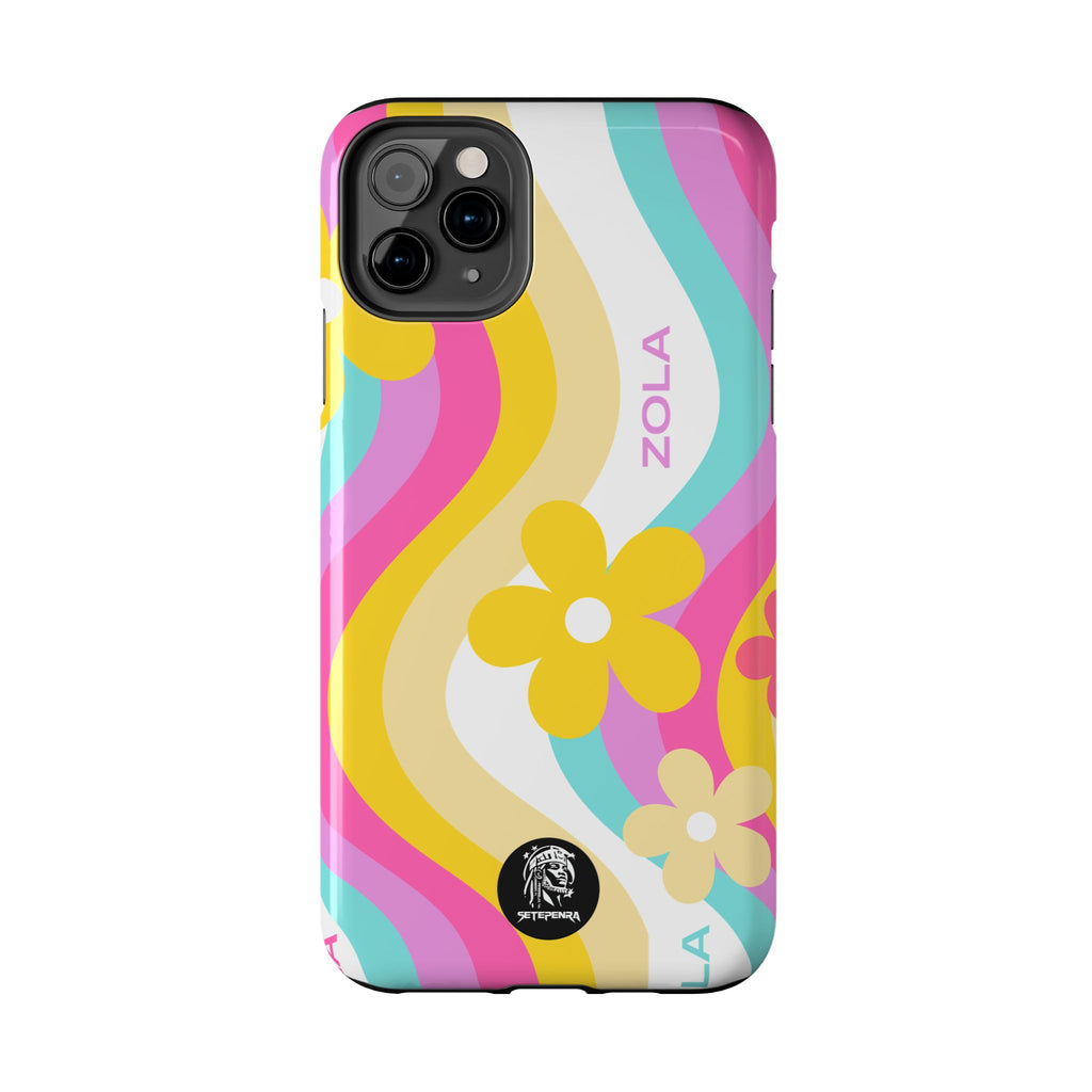 Zola Tough Phone Case (For iPhone, Galaxy & More) - White Wave