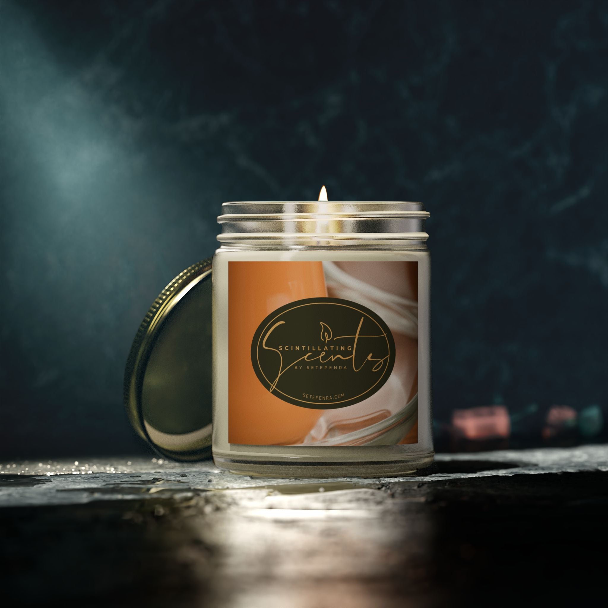 Scintillating Scents by SETEPENRA Scented Candles, Coconut Apricot Wax (4oz, 9oz)