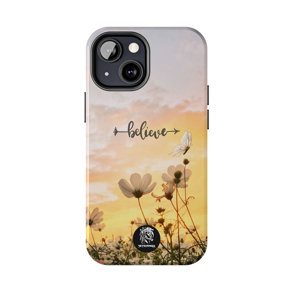 Believe Tough Phone Case (For iPhone, Galaxy & More) - Aesthetic Flower