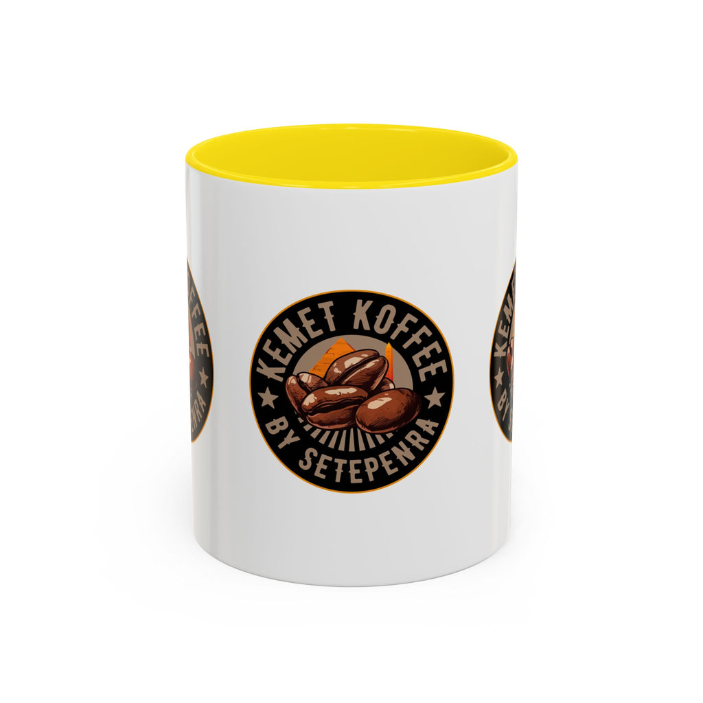 Kemet Koffee By Setepenra Accent Coffee Mug, 11oz, 15oz (Various Colors)
