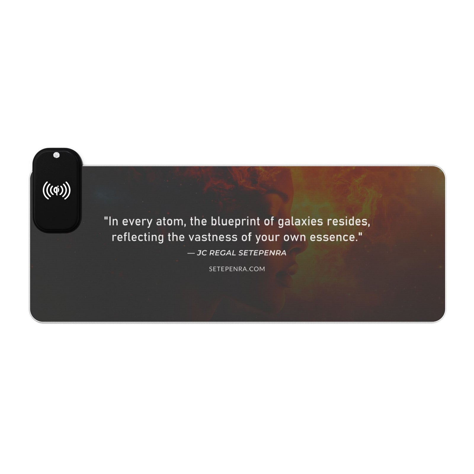 SETEPENRA Original Quotes LED Gaming Mousepad w/Wireless Charging - Atom Blueprint SETEPENRA Home Decor.