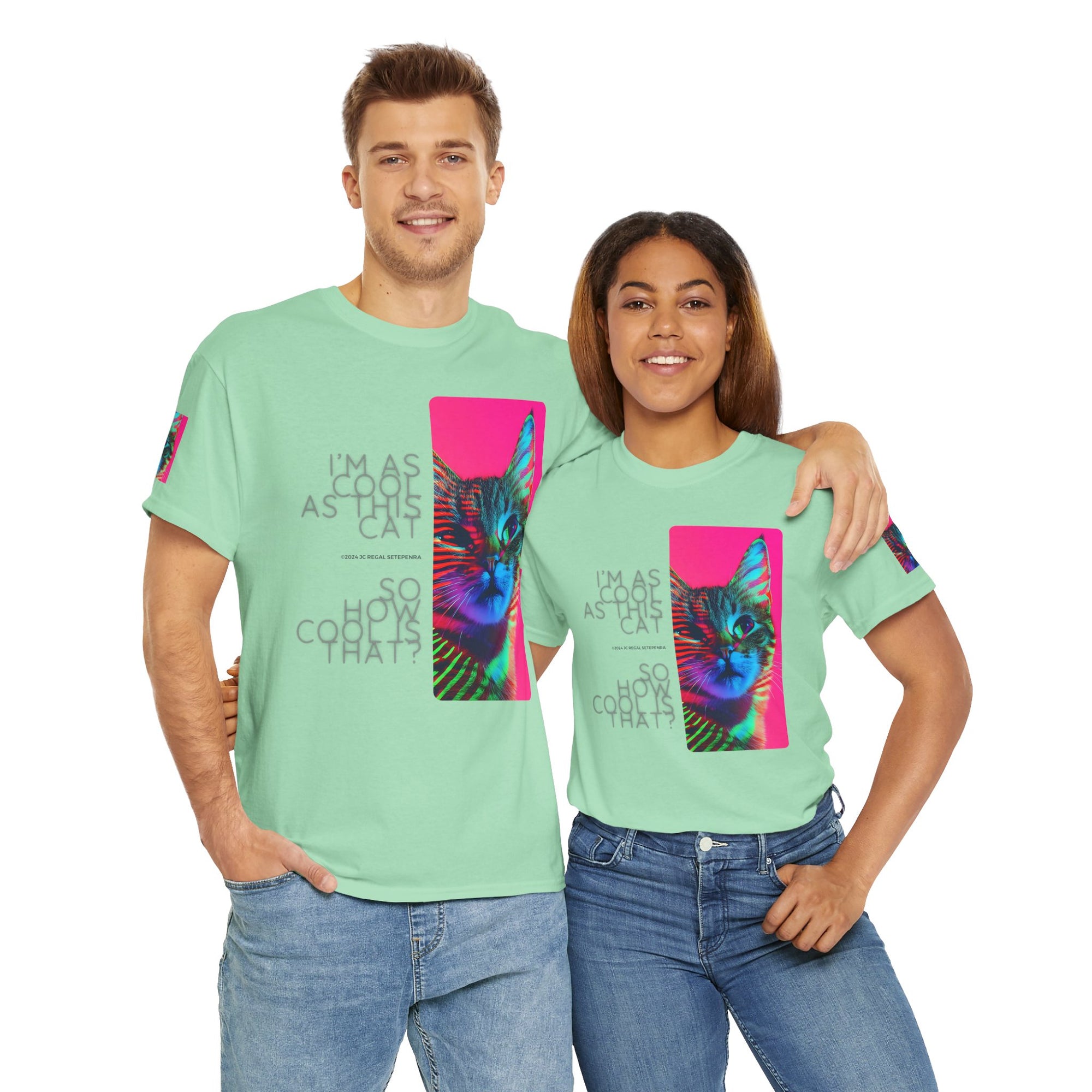 Cool Cat (Whiskers 2) Unisex Heavy Cotton Tee