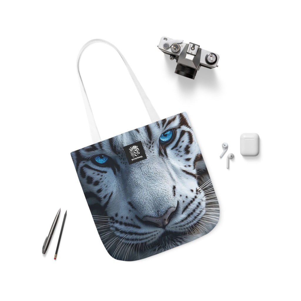 Primal Power Canvas Tote Bag, 5-Color Straps - White Tiger (1st Edition)