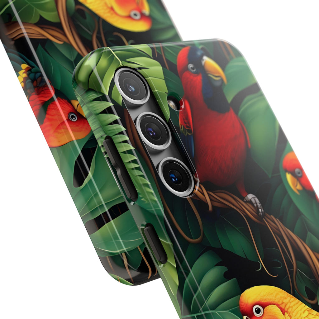 Tri-Parrot Tough Phone Case (For iPhone, Galaxy & More)