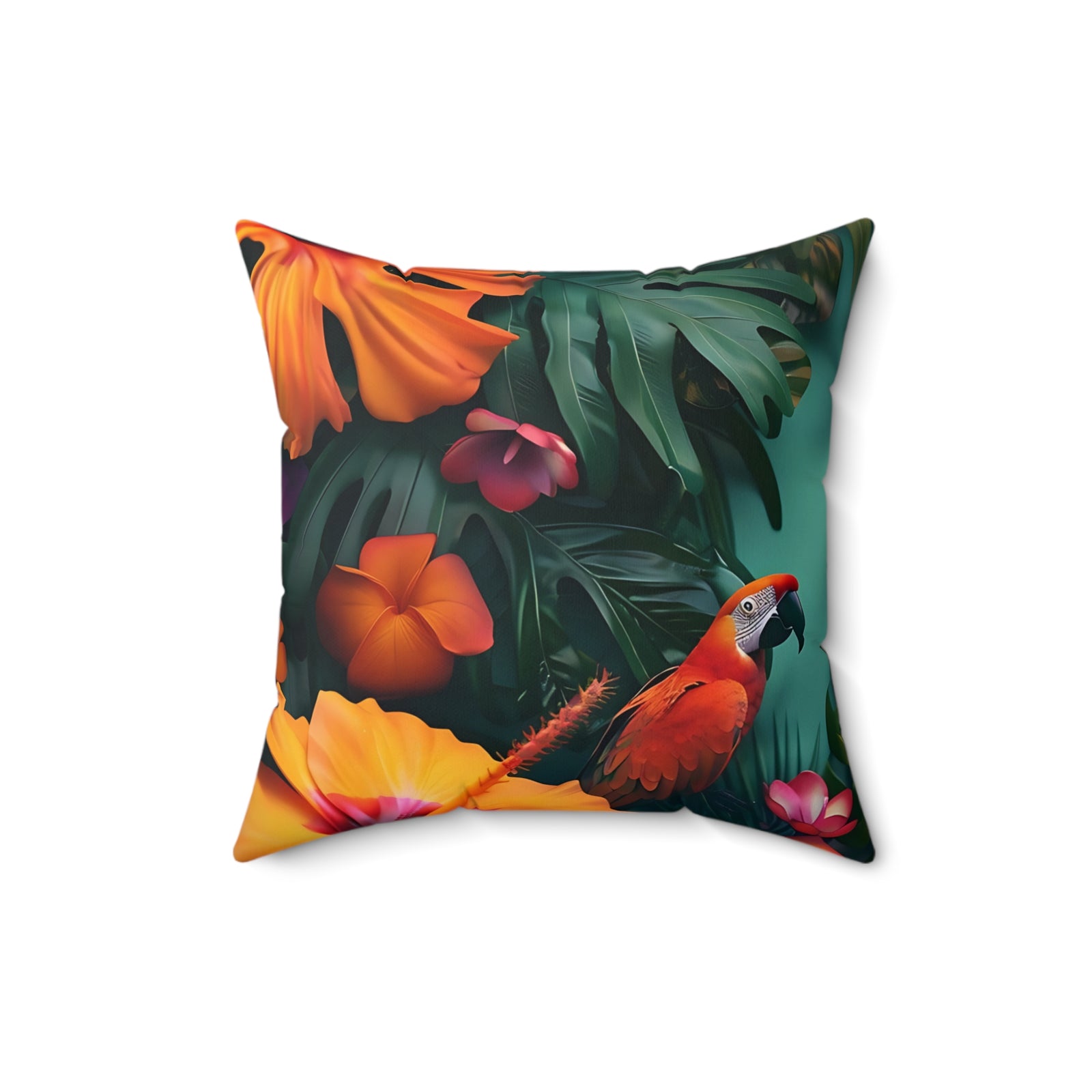 Tropican Retreat (Scene 2) Faux Suede Square Pillow SETEPENRA Home Decor.