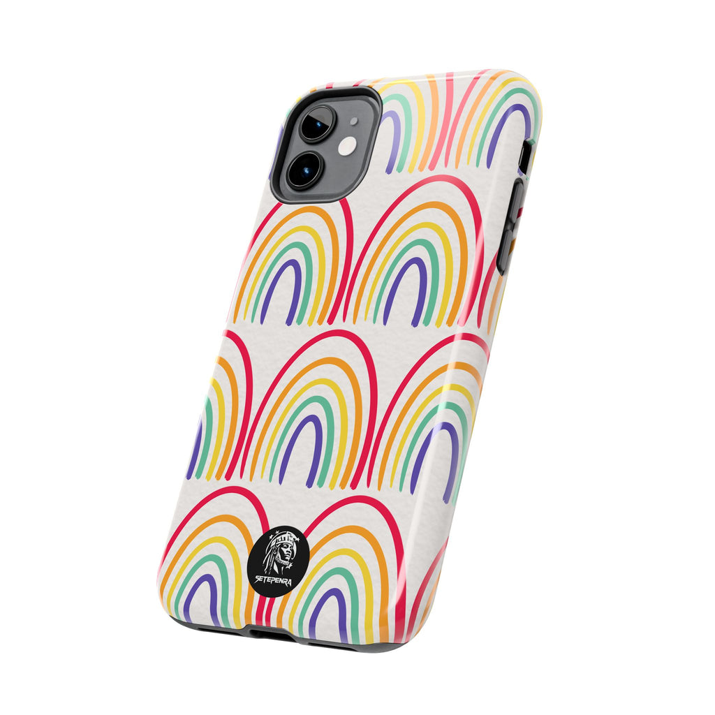 Retro Rainbow Tough Phone Case (For iPhone, Galaxy & More)