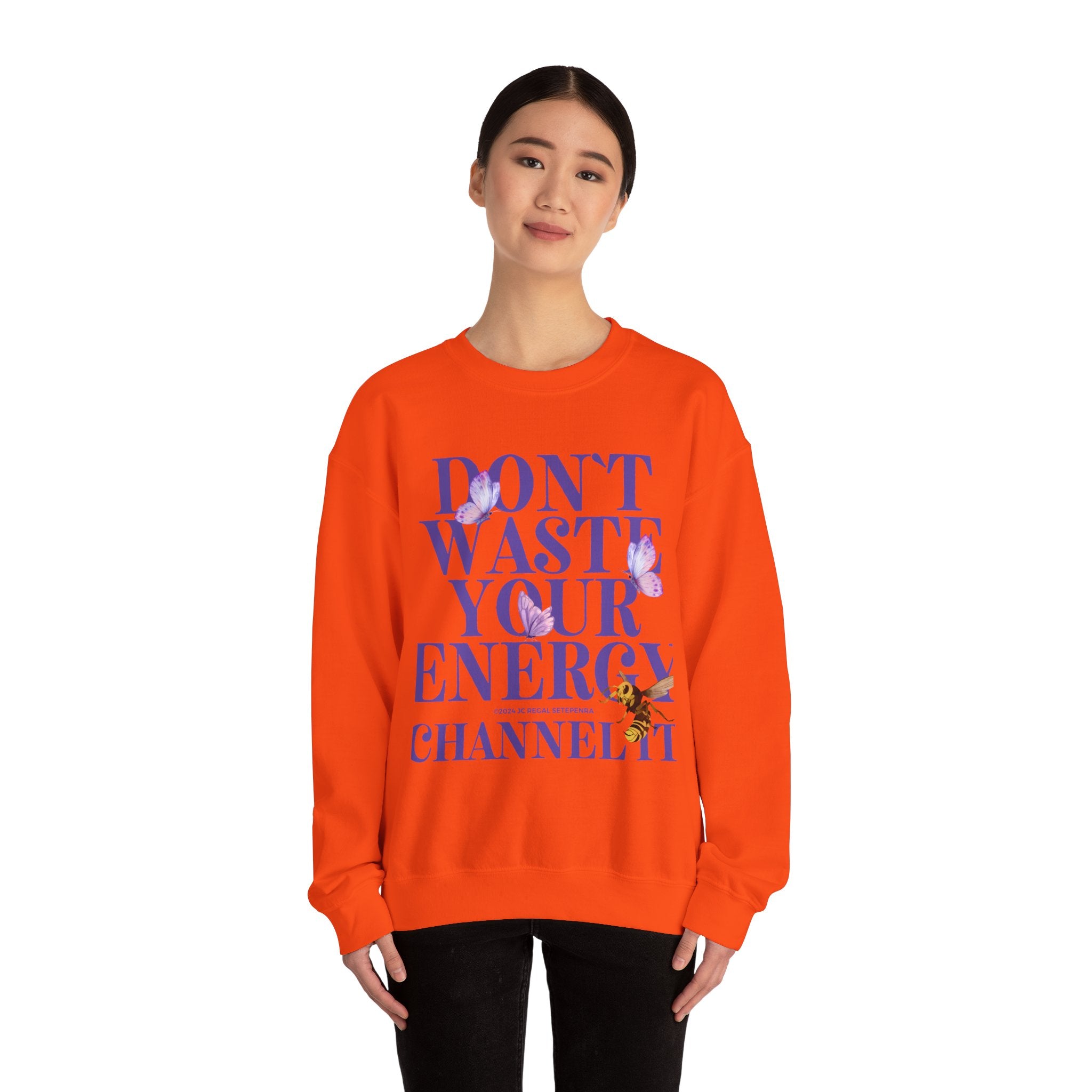 Channel It Unisex Heavy Blend™ Crewneck Sweatshirt (Purple Print)