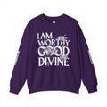 I AM WORTHY GOOD DIVINE Unisex Heavy Blend™ Crewneck Sweatshirt SETEPENRA Sweatshirt.